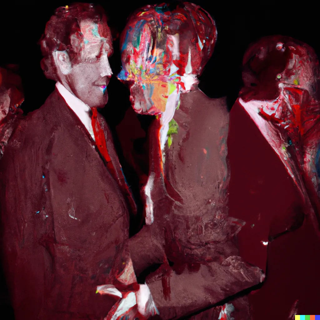 Norman Harman X DALL-E 2

Business Deal 114

This image was originally generated by the artist in 2022 using the now-deprecated DALL·E 2 model and downloaded from labs.openai.com.

The work reflects DALL·E 2’s distinct visual signature — a synthesis of surreal logic and painterly ambiguity. Figures emerge in soft focus, with forms that blur the line between object and hallucination. These compositional characteristics are unique to the model’s latent structure and cannot be authentically recreated using current systems.

Minted by the original creator as an ERC-721 token via Manifold, the work is preserved on-chain through tokenized metadata and decentralized media storage.

