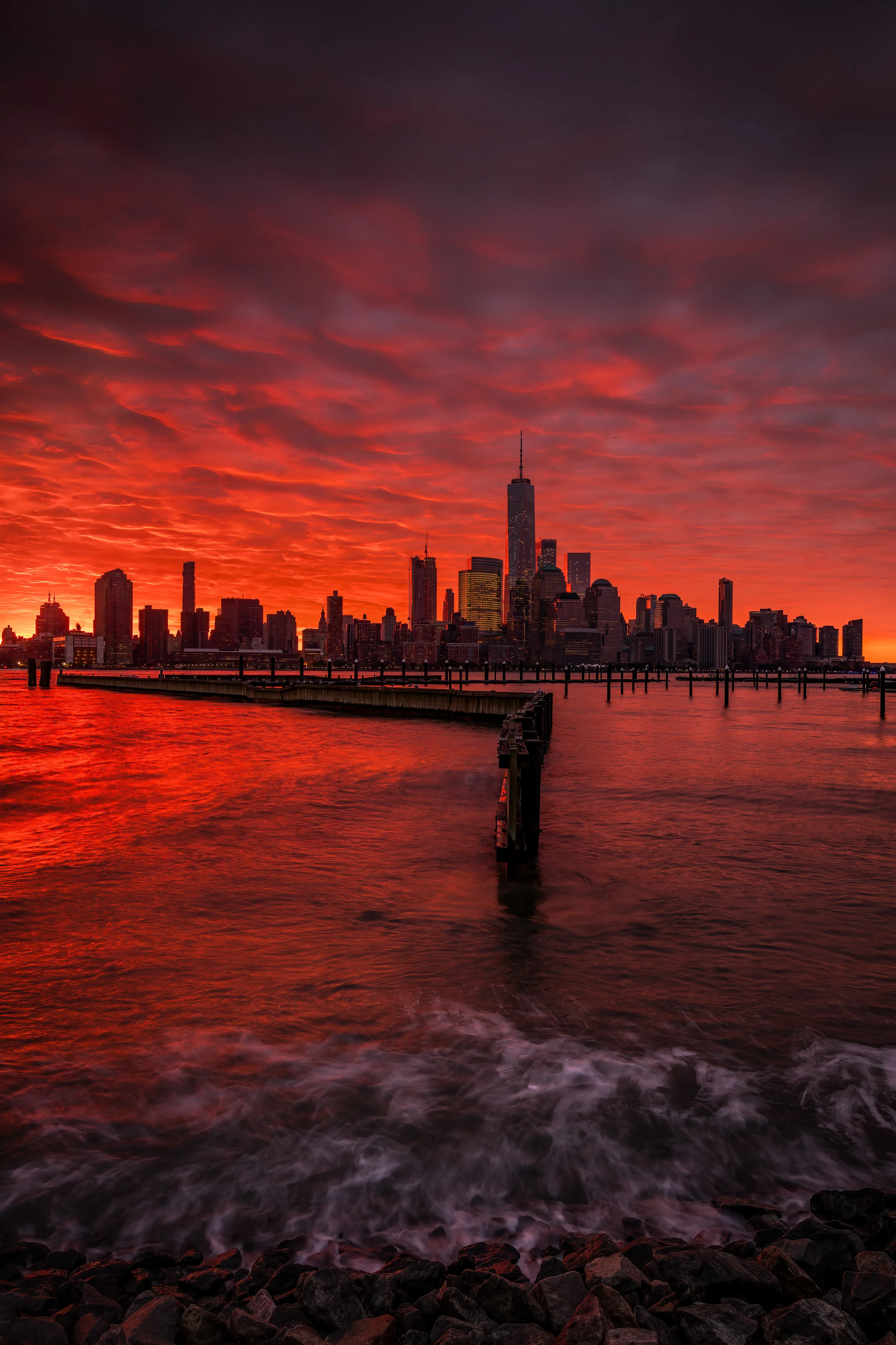 The most apocalyptic sunrise I have ever had the pleasure of witnessing.  This truly was on of my "Everyday Miracles" as shortly after this epic burn, the day became completely gray and overcast.  If you hadn't been looking, you would have missed this truly transcendent event.