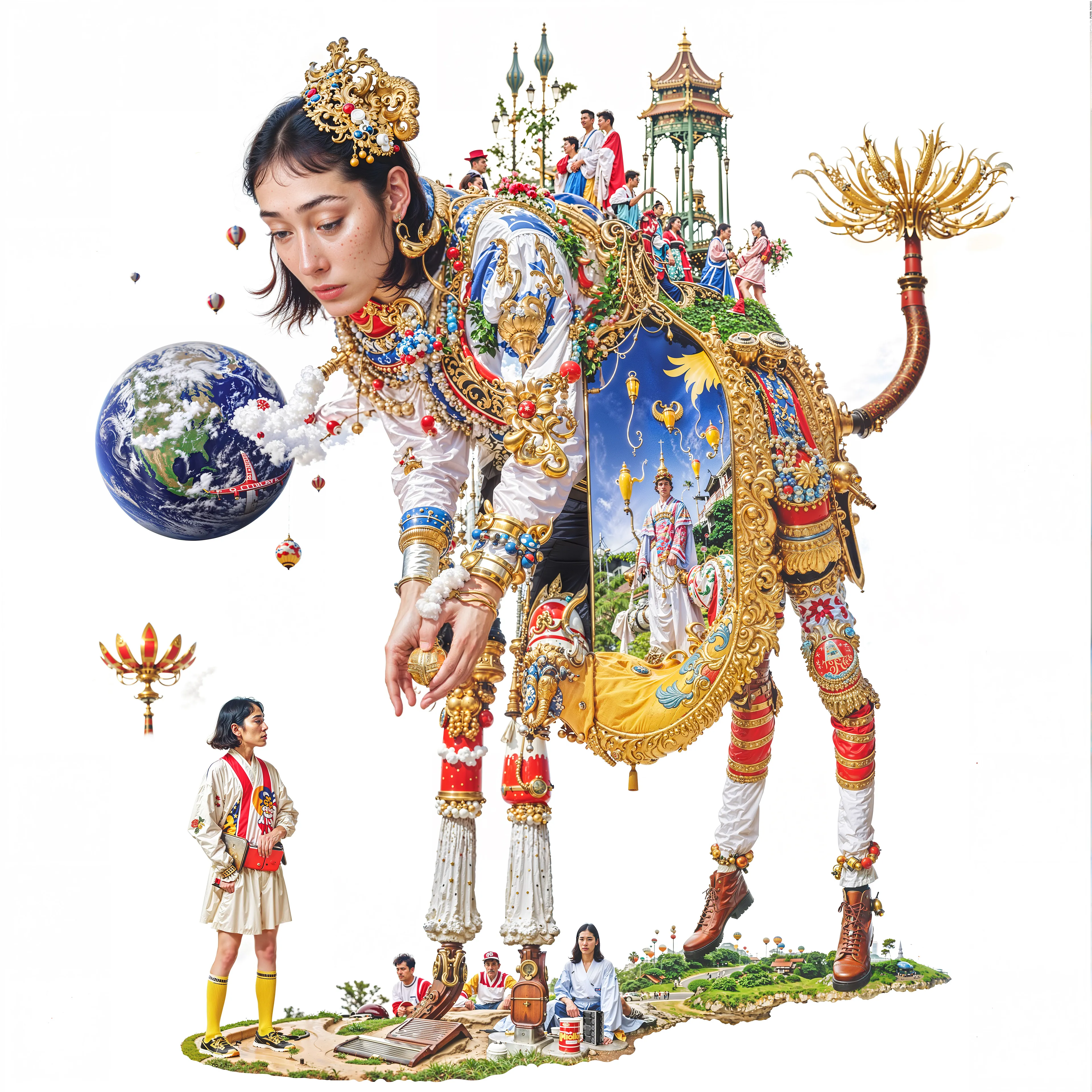 PIECES
Pieces explores how art and identity are built from shared culture and influence and what it means to call something a “piece” of art when every image and every self is already connected to everything else.

By INFINITEYAY in collaboration with AI, 2025 | 4096 × 4096 | JPG