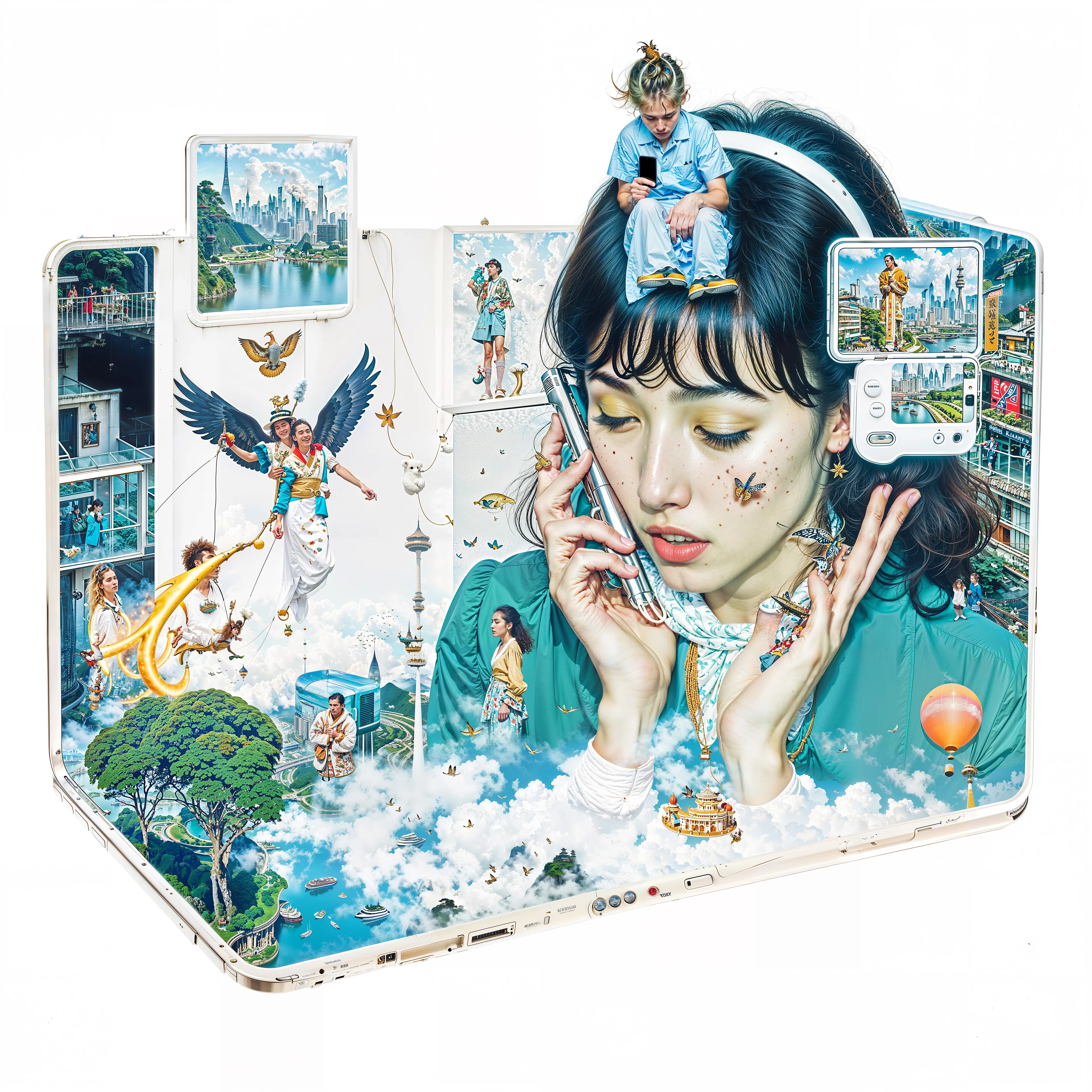 PIECES
Pieces explores how art and identity are built from shared culture and influence and what it means to call something a “piece” of art when every image and every self is already connected to everything else.

By INFINITEYAY in collaboration with AI, 2025 | 4096 × 4096 | JPG