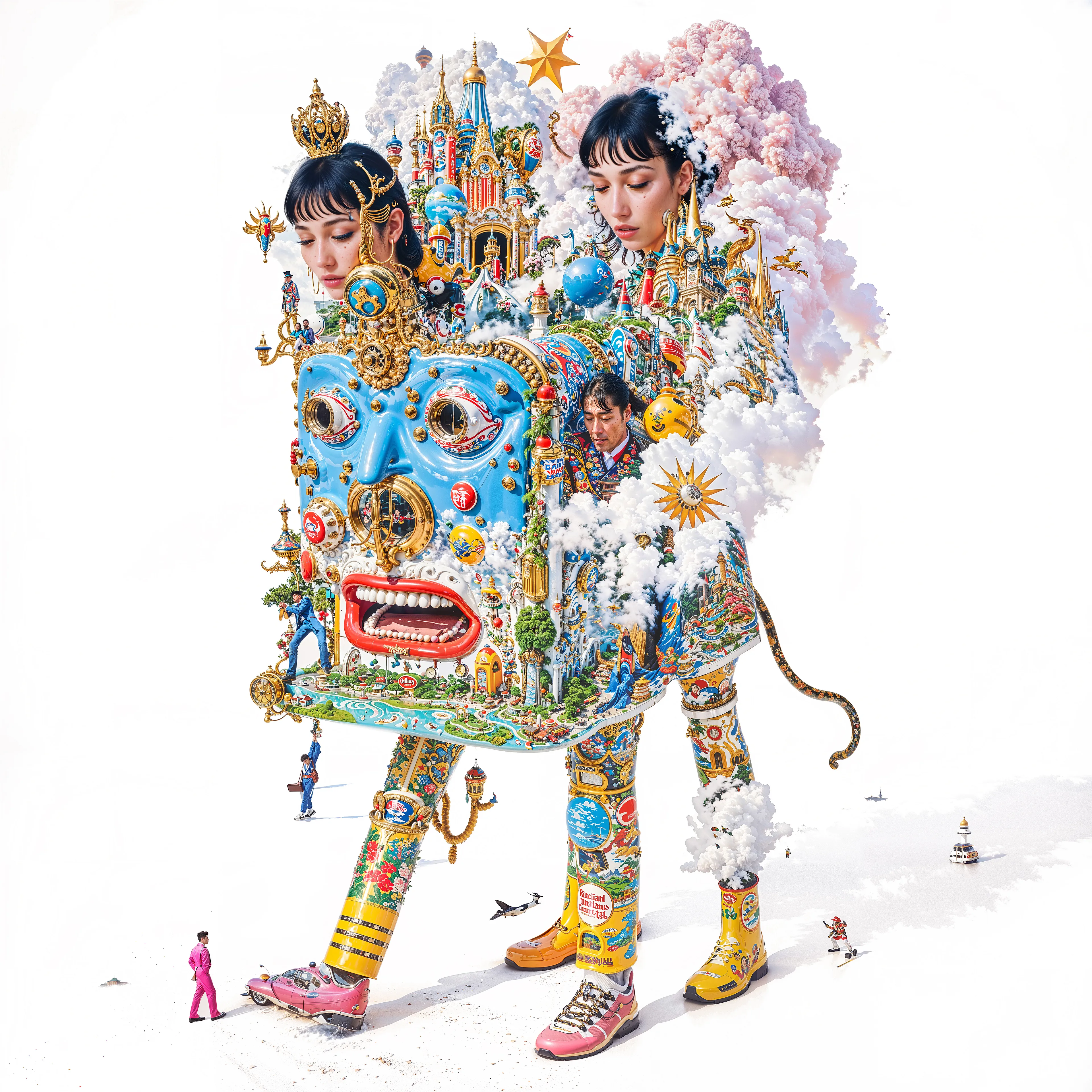 PIECES
Pieces explores how art and identity are built from shared culture and influence and what it means to call something a “piece” of art when every image and every self is already connected to everything else.

By INFINITEYAY in collaboration with AI, 2025 | 4096 × 4096 | JPG