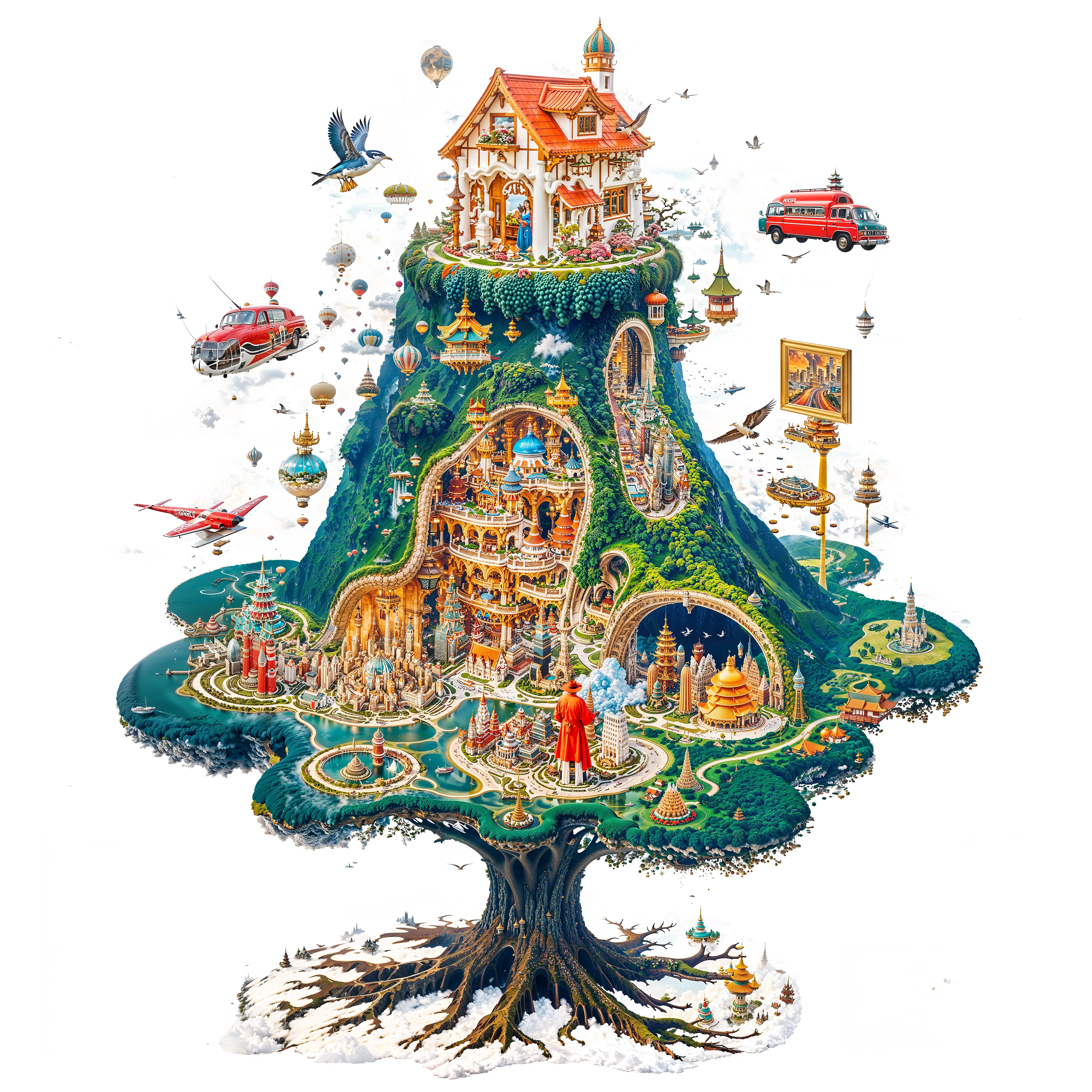 PIECES
Pieces explores how art and identity are built from shared culture and influence and what it means to call something a “piece” of art when every image and every self is already connected to everything else.

By INFINITEYAY in collaboration with AI, 2025 | 4096 × 4096 | JPG