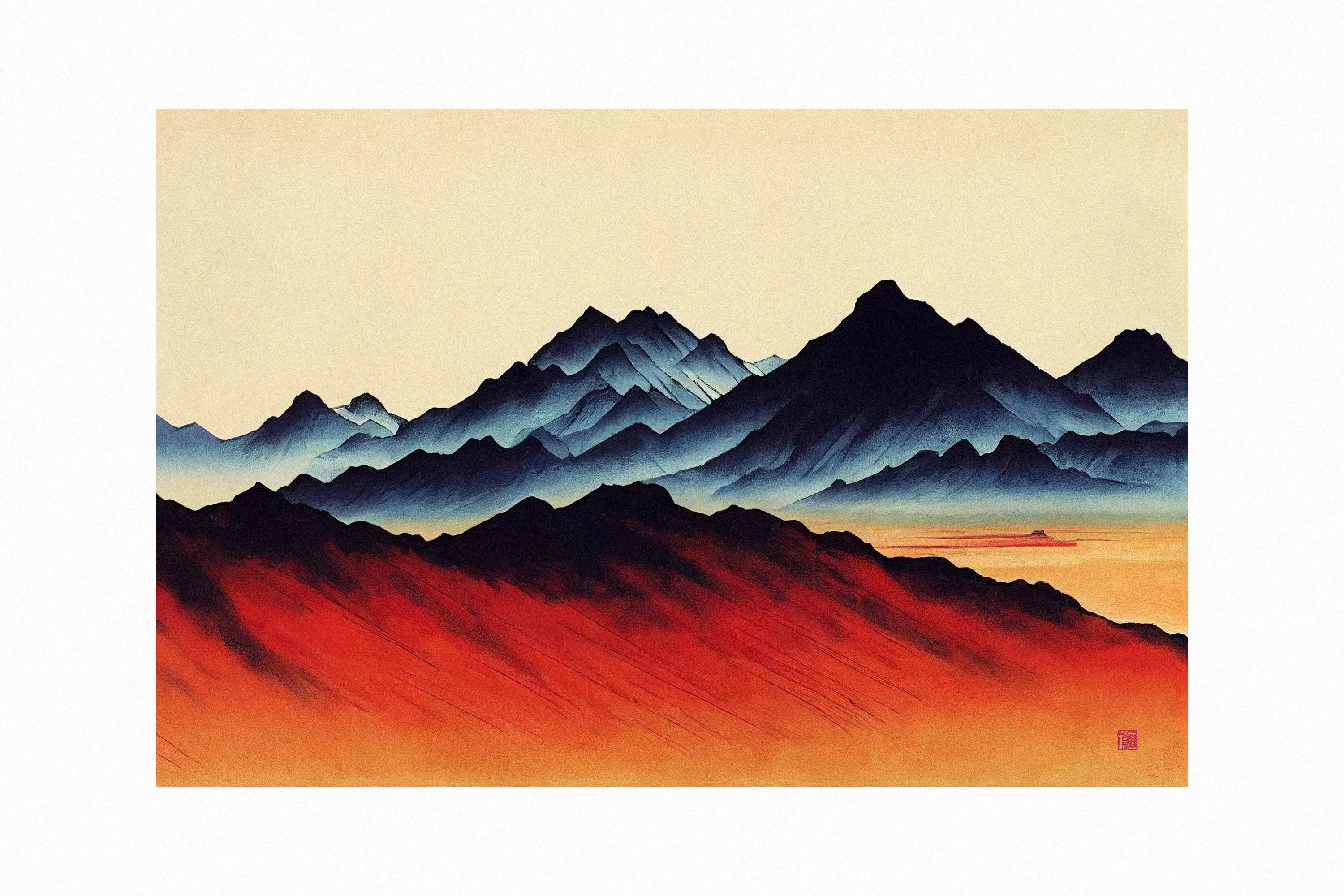 In the past, in the East, people of the time visualized the utopia they wanted to reach in the form of a landscape painting. Are these utopias, reinterpreted and created from the perspective of AI, looking in the same direction as your utopia?