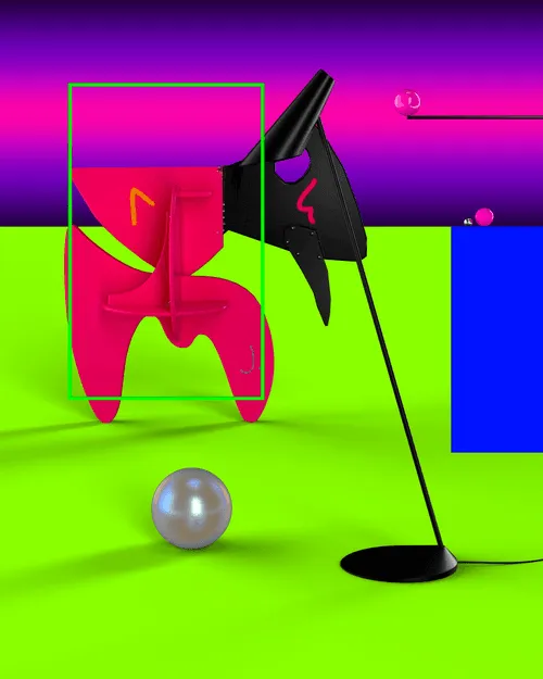 OBJECTZ is a collection of 3396 images by JIMMY. Each artwork is a unique digital construction, generated in a web browser. The process is performed by Javascript and features the iconic elements of JIMMY’s artwork.