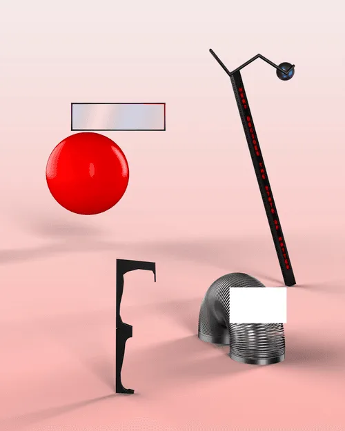 OBJECTZ is a collection of 3396 images by JIMMY. Each artwork is a unique digital construction, generated in a web browser. The process is performed by Javascript and features the iconic elements of JIMMY’s artwork.