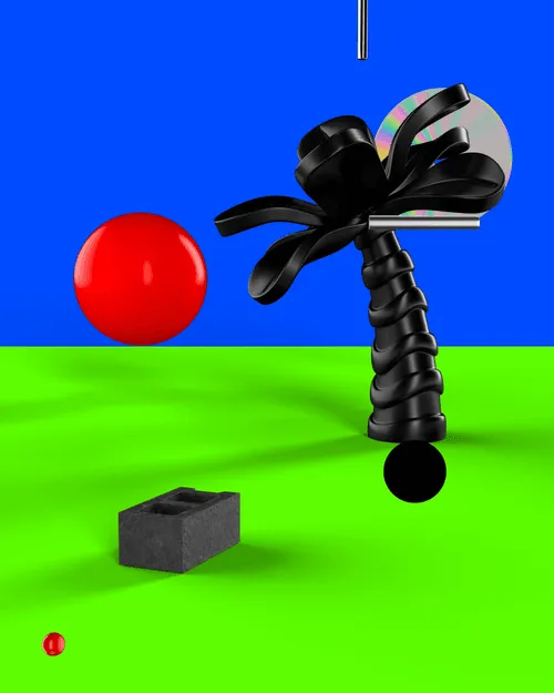 OBJECTZ is a collection of 3396 images by JIMMY. Each artwork is a unique digital construction, generated in a web browser. The process is performed by Javascript and feature the iconic elements of JIMMY’s artwork.
