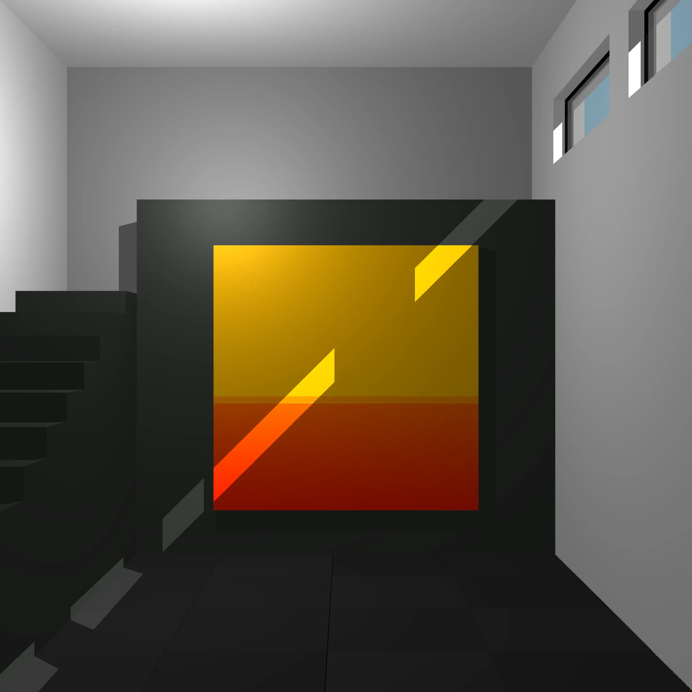 100 Untitled Spaces is an exploration of color and space juxtaposing a simple artwork within a minimalist architectural setting. 
 
Both Art and Architecture together can be powerful. By engaging with both one can develop a  meditative space where nearly infinite “moments” can be revealed as one moves around the virtual room. Further enhanced by shadows, this work is in part a reflection of time spent watching shadows cast across artwork on my  walls.
 
Drawing inspiration from Johannes Itten, Robert Irwin, and Luis Barragán, I worked with my Architect wife Mara to capture various moments inside of an algorithmically generated space. The result is an algorithm inside an algorithm, both generating the central artwork that represents my love and respect for color and the surrounding space as well as an optimal setting to experience that artwork. 
 
In each of these 100 spaces, the viewer is presented with a generated composition to experience a simple canvas inside of a minimalist space. Each is unique, yet informed by the rest of the set. 
 
The opportunity to collaborate with Mara has provided aesthetic boundaries for these spaces as I parametrized the configuration of a simple adobe style room with various options for stair types, penetrations, flooring, camera position, and shadows. Everything from the tile on the floor, the Marfa and Mexico City inspired architecture, to the colors and minimalistic environment represents who I am, and the spaces that Mara and I have created in our imaginations, as well as in real life.