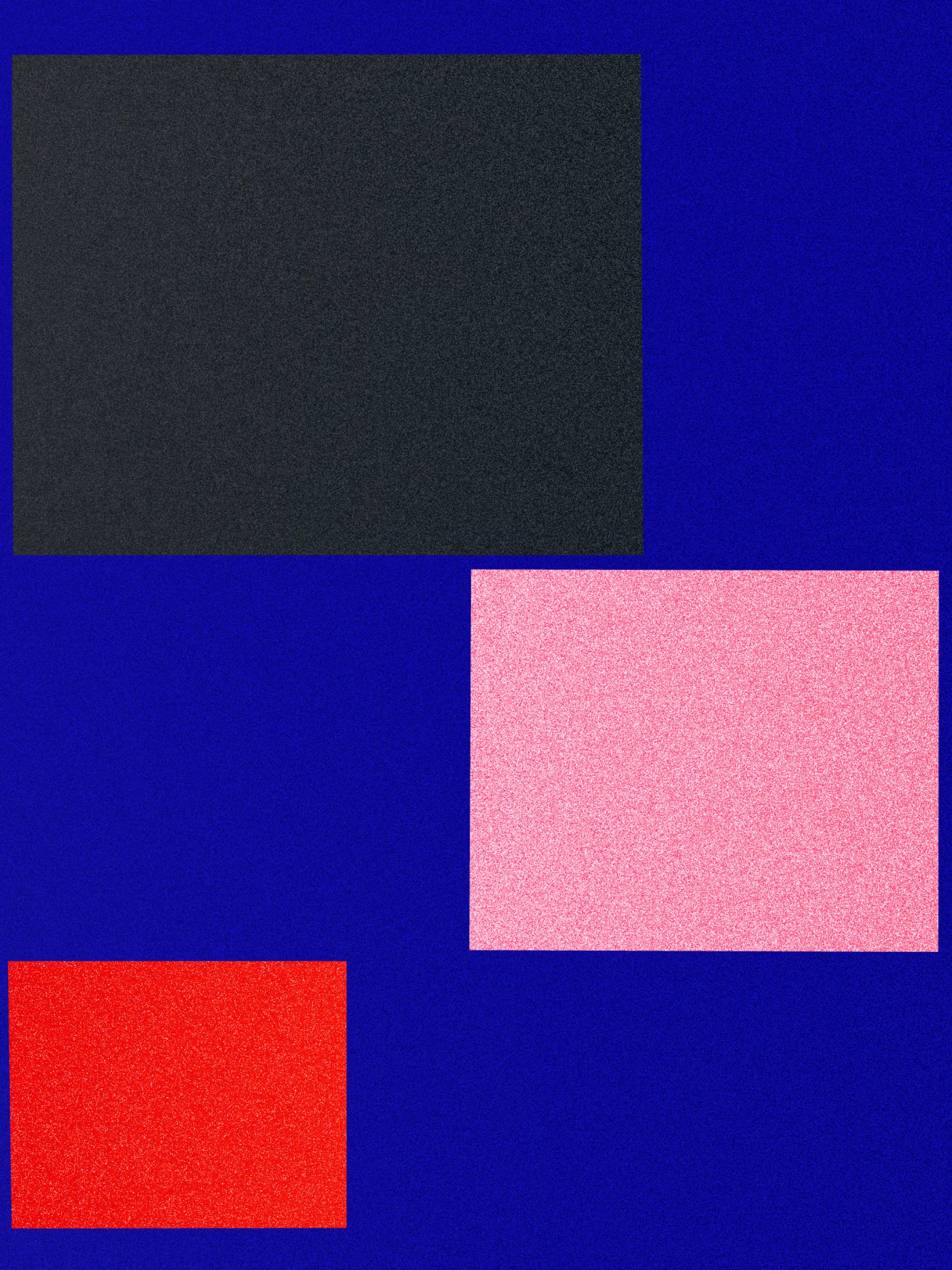 A temporary arrangement of material is exactly as it sounds. Run a set of shapes through an algorithm and the same through human hands. Place them side by side, and in the space between paint, thread, pixel, and code we find that no iteration is final.