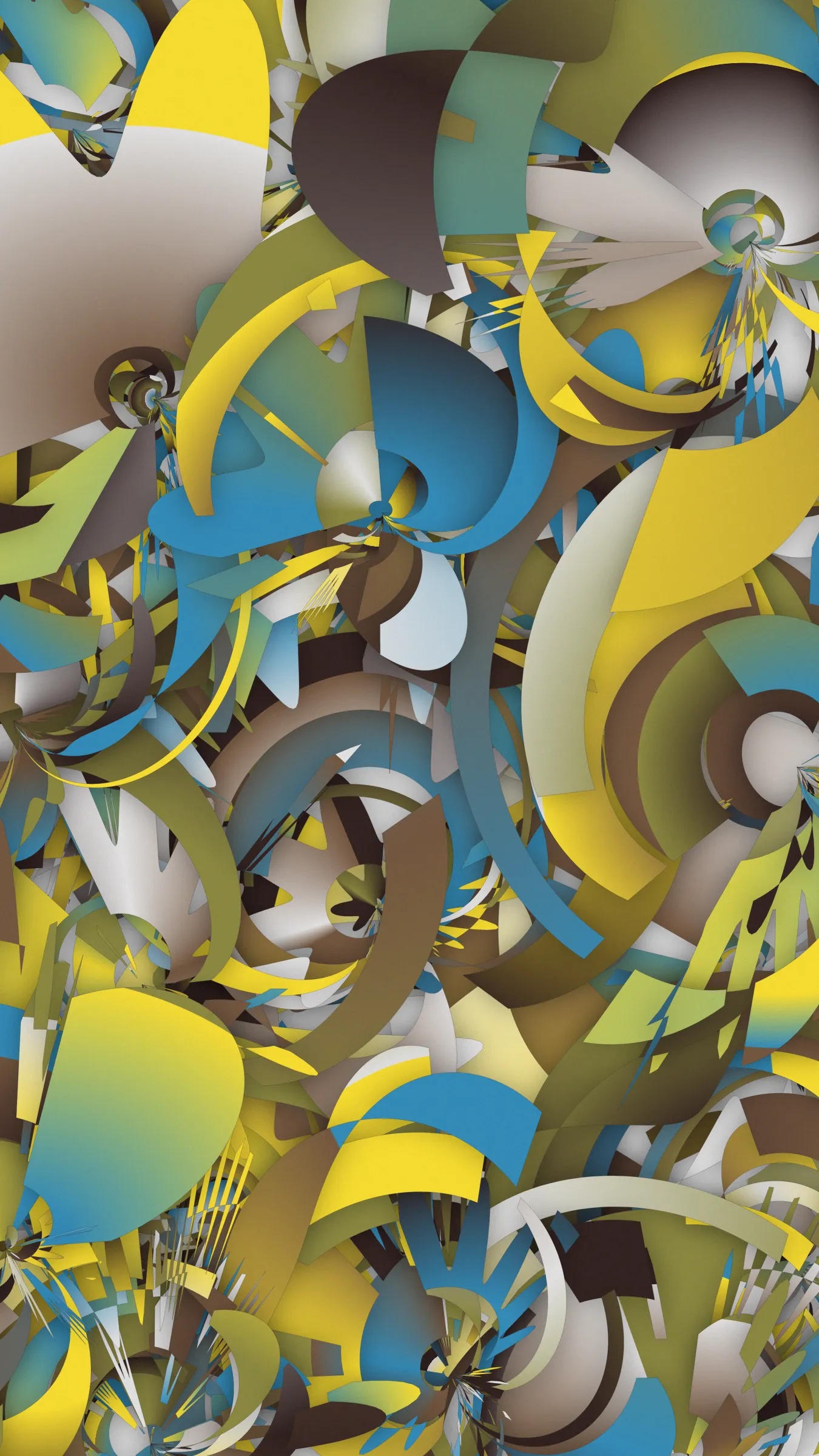 The central theme of this series, featuring recursive divisions of circles and polygons, originated from sketches in September 2022. As is often the case for me, my sketches begin without a vital purpose, taking on a fluid and undefined quality. They resemble malleable clay, combining and reworking multiple small ideas until mutable elements and immutable structures emerge. I have crafted the present collection of works by refining and developing these structures, pushing them as far away from the original image as possible while ensuring coherence.

Incorporating a color palette inspired by traditional Japanese dyes, shading techniques mindful of harmony, and methods such as circle packing and transformation builds upon the foundation of my previous work. However, this new collection consciously explores the concepts of convergence and divergence within and beyond the canvas. Furthermore, I have created a unique and remarkable series by envisioning their display in a traditional Japanese residence, such as the historic Asakura House.

* High-resolution images can be exported by pressing the "S" key.