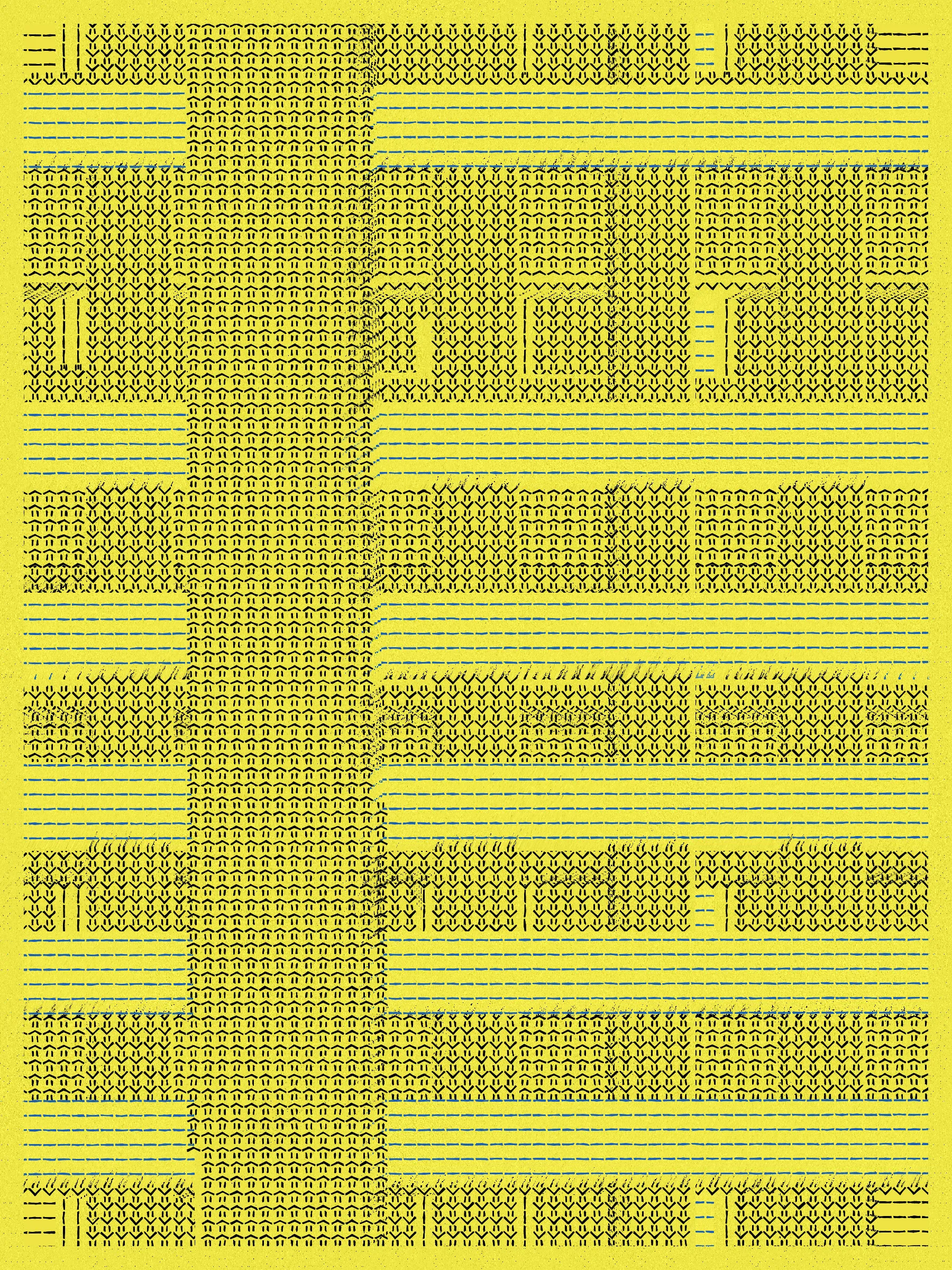 Built on a foundation of thousands of physical renditions of common computer symbols, Encore embraces repetition -- in the physical creation of the foundational symbols, in the process of overwriting as each new layer is applied, and as a way to focus on the true unbiased state of each work.

The outputs of Encore are meant to translate the physical process of making these marks into a fully digital form, embracing digital methods to replicate a physical process while maintaining a computer-art aesthetic.