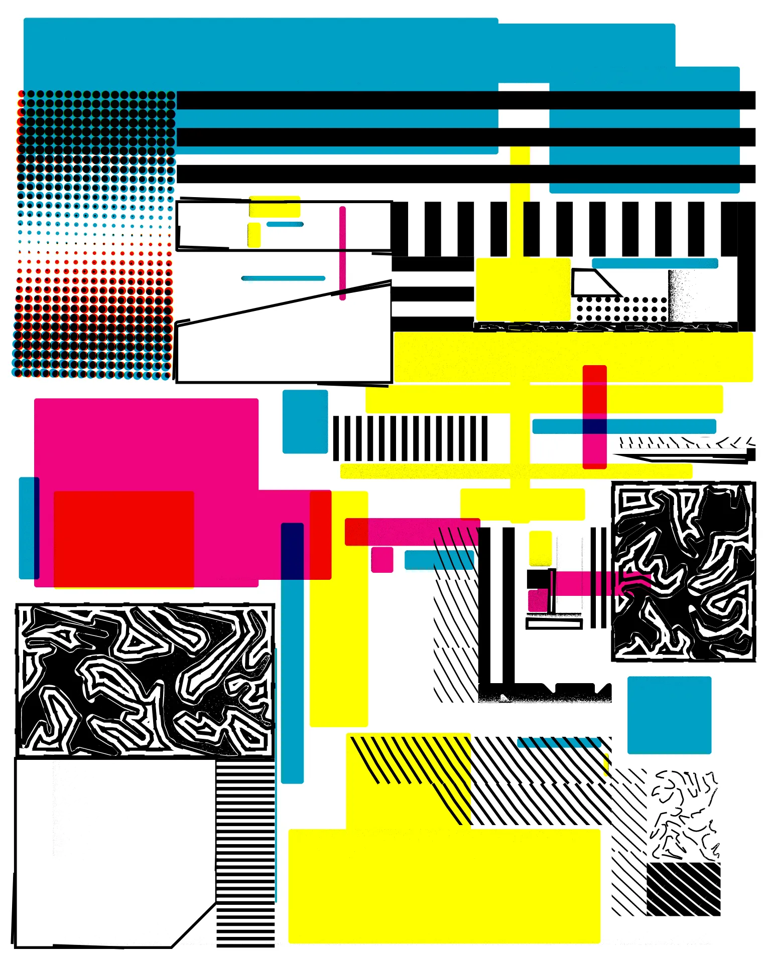 Images that are born from the combination of primitive elements: points, lines, and intersected elemental geometries. #purevisibility