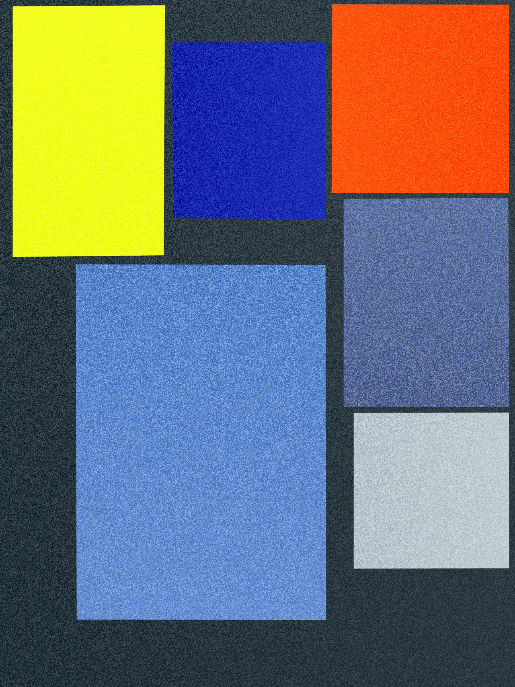 A temporary arrangement of material is exactly as it sounds. Run a set of shapes through an algorithm and the same through human hands. Place them side by side, and in the space between paint, thread, pixel, and code we find that no iteration is final.
