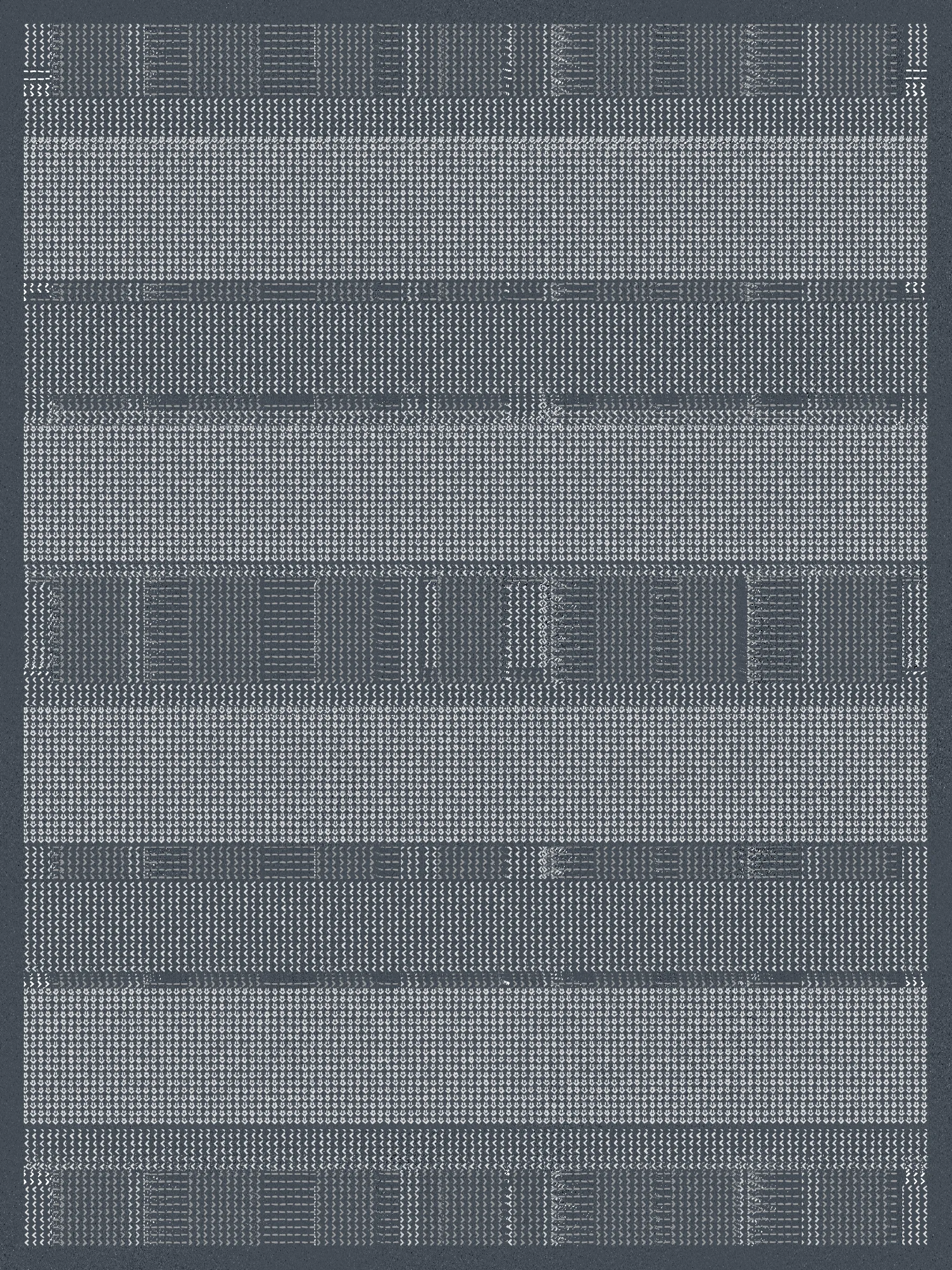 Built on a foundation of thousands of physical renditions of common computer symbols, Encore embraces repetition -- in the physical creation of the foundational symbols, in the process of overwriting as each new layer is applied, and as a way to focus on the true unbiased state of each work.

The outputs of Encore are meant to translate the physical process of making these marks into a fully digital form, embracing digital methods to replicate a physical process while maintaining a computer-art aesthetic.