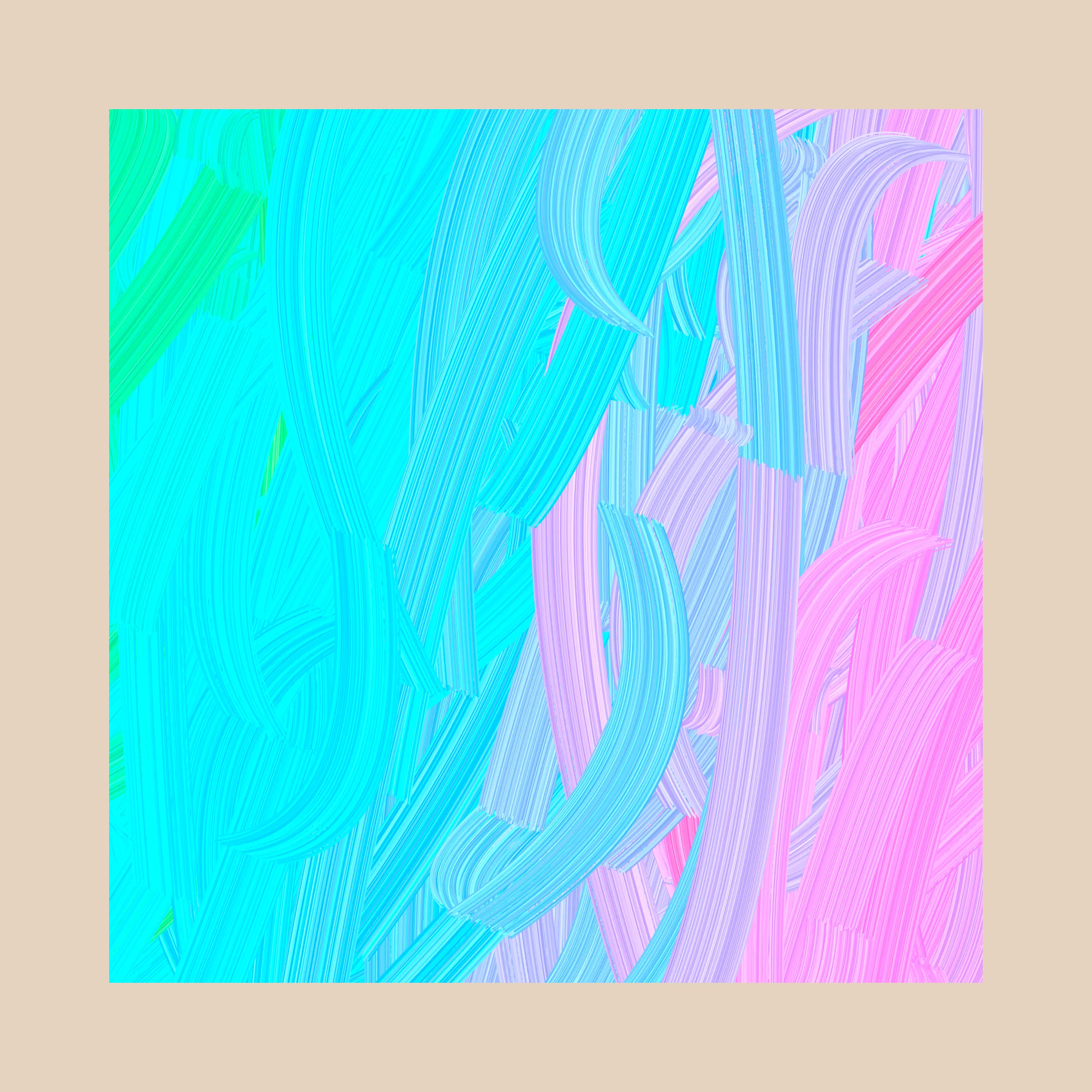 *Color Streams* is a return to my origins both personally and creatively. Simple gradients across color fields with the generative paint texture I love so much. These outputs remind me of simpler times and give me hope for our collective future. 

press "s" to save an image of the output in live mode

--


I am happy to partner with Bright Moments to bring these outputs to collectors as part of their Artist in Residence program. Available IRL at Bright Moments galleries and events around the world for the month of December 2022.