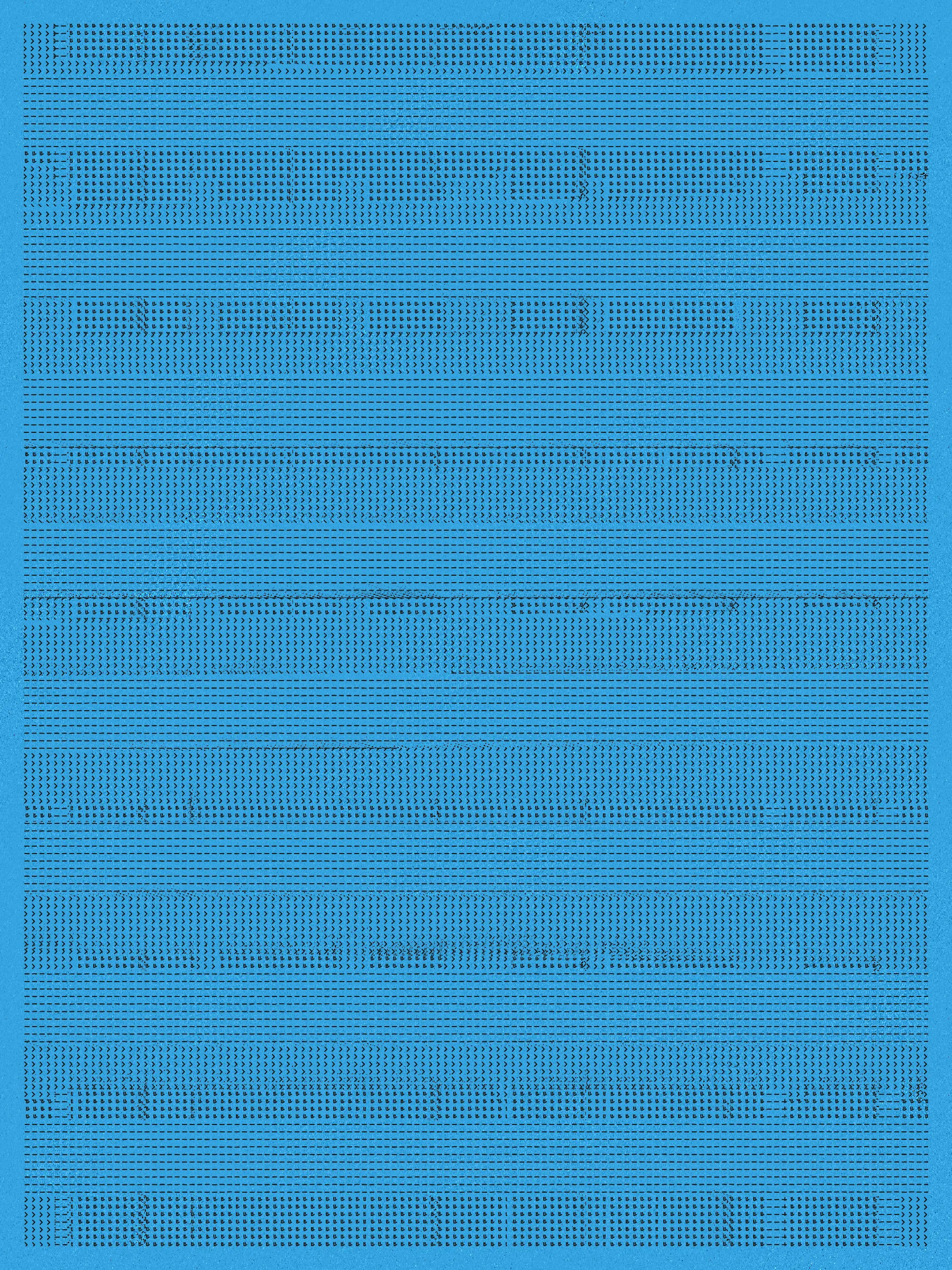 Built on a foundation of thousands of physical renditions of common computer symbols, Encore embraces repetition -- in the physical creation of the foundational symbols, in the process of overwriting as each new layer is applied, and as a way to focus on the true unbiased state of each work.

The outputs of Encore are meant to translate the physical process of making these marks into a fully digital form, embracing digital methods to replicate a physical process while maintaining a computer-art aesthetic.