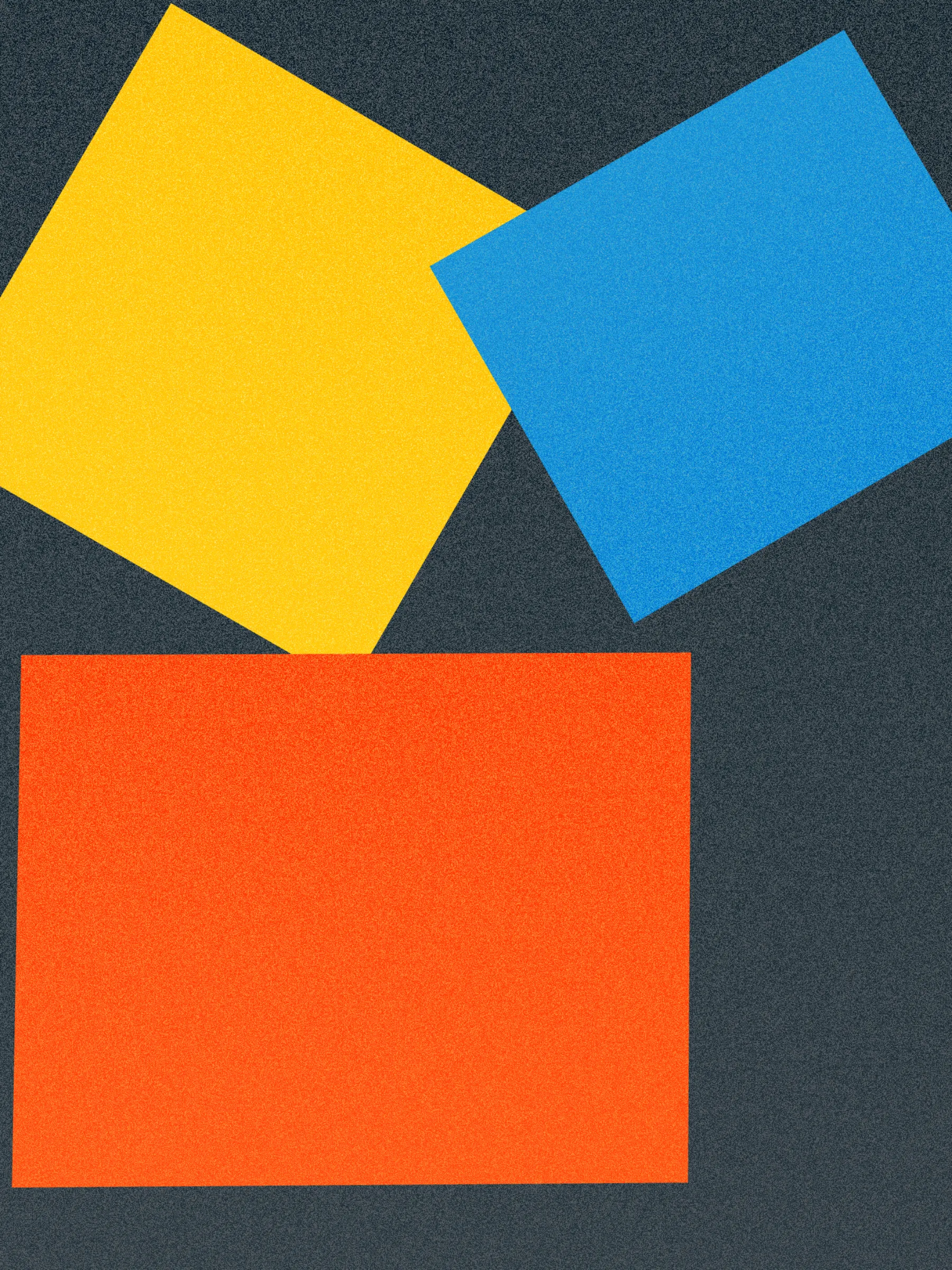 A temporary arrangement of material is exactly as it sounds. Run a set of shapes through an algorithm and the same through human hands. Place them side by side, and in the space between paint, thread, pixel, and code we find that no iteration is final.