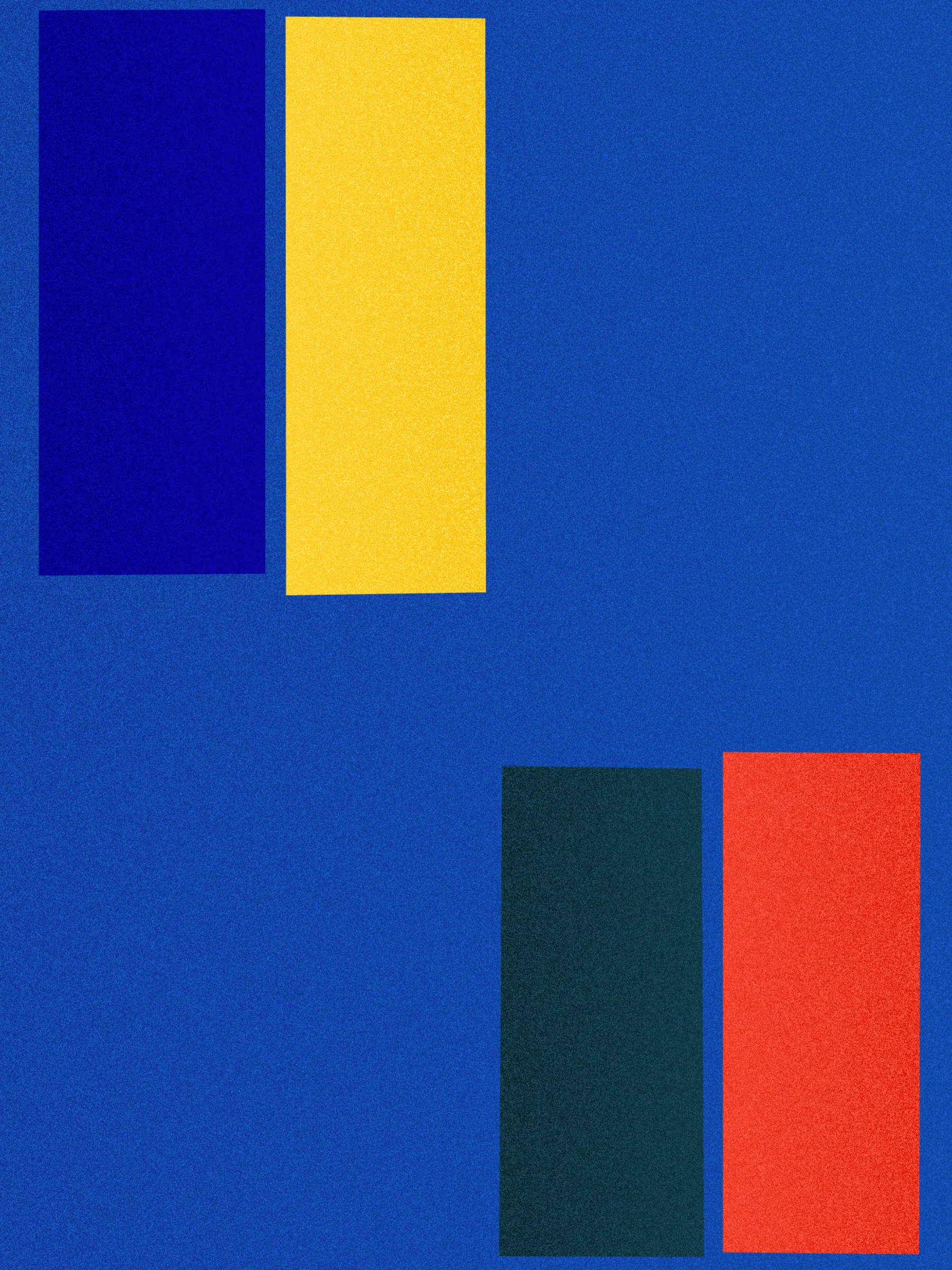 A temporary arrangement of material is exactly as it sounds. Run a set of shapes through an algorithm and the same through human hands. Place them side by side, and in the space between paint, thread, pixel, and code we find that no iteration is final.