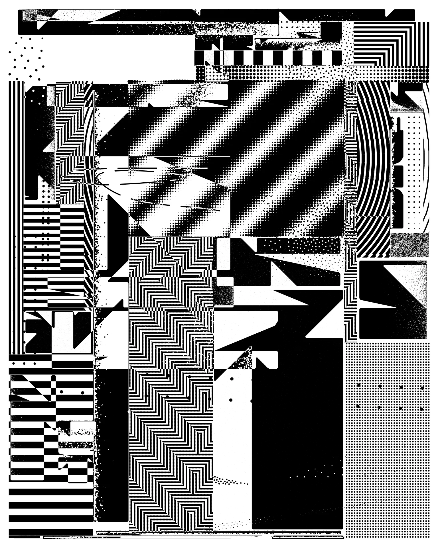 Images that are born from the combination of primitive elements: points, lines, and intersected elemental geometries. #purevisibility