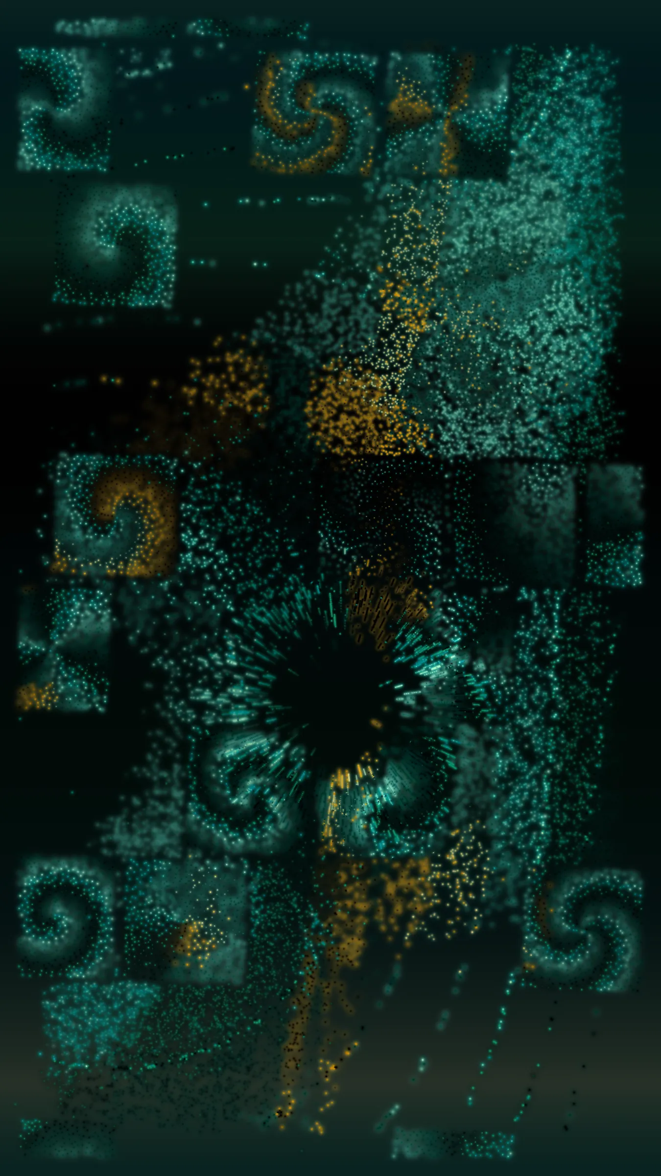 When duty calls and the Departed need to form ranks, who will heed the call?

"L'appel" explores order in the chaos of a battlefield - making sense of the unknown and fleeting world that lies beyond. Randomness, repetition, grids and overarching shapes pull the colors around, hoping to find a sense of wonder through the void.

Following "Décorés", the final act of the Departed series reflects on the fleeting nature of existence, inviting viewers to contemplate how our struggles give shape and meaning to our time on earth.