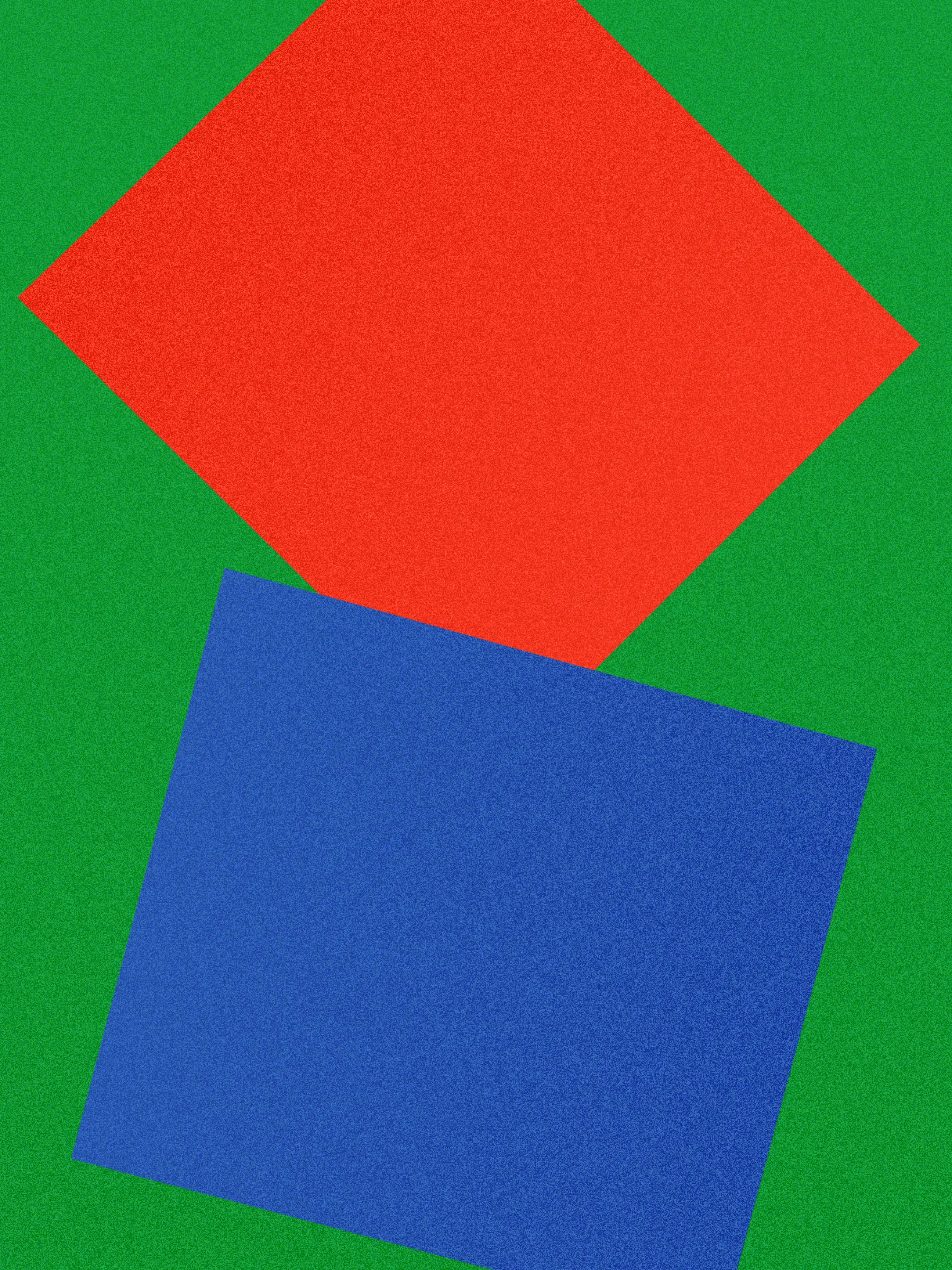A temporary arrangement of material is exactly as it sounds. Run a set of shapes through an algorithm and the same through human hands. Place them side by side, and in the space between paint, thread, pixel, and code we find that no iteration is final.