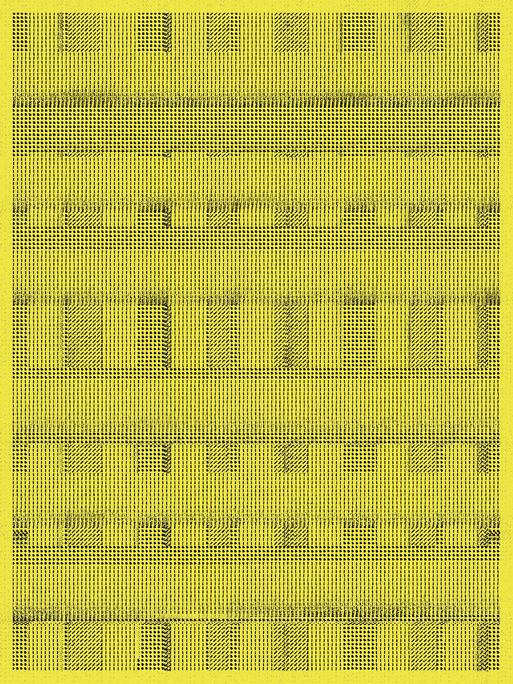 Built on a foundation of thousands of physical renditions of common computer symbols, Encore embraces repetition -- in the physical creation of the foundational symbols, in the process of overwriting as each new layer is applied, and as a way to focus on the true unbiased state of each work.

The outputs of Encore are meant to translate the physical process of making these marks into a fully digital form, embracing digital methods to replicate a physical process while maintaining a computer-art aesthetic.