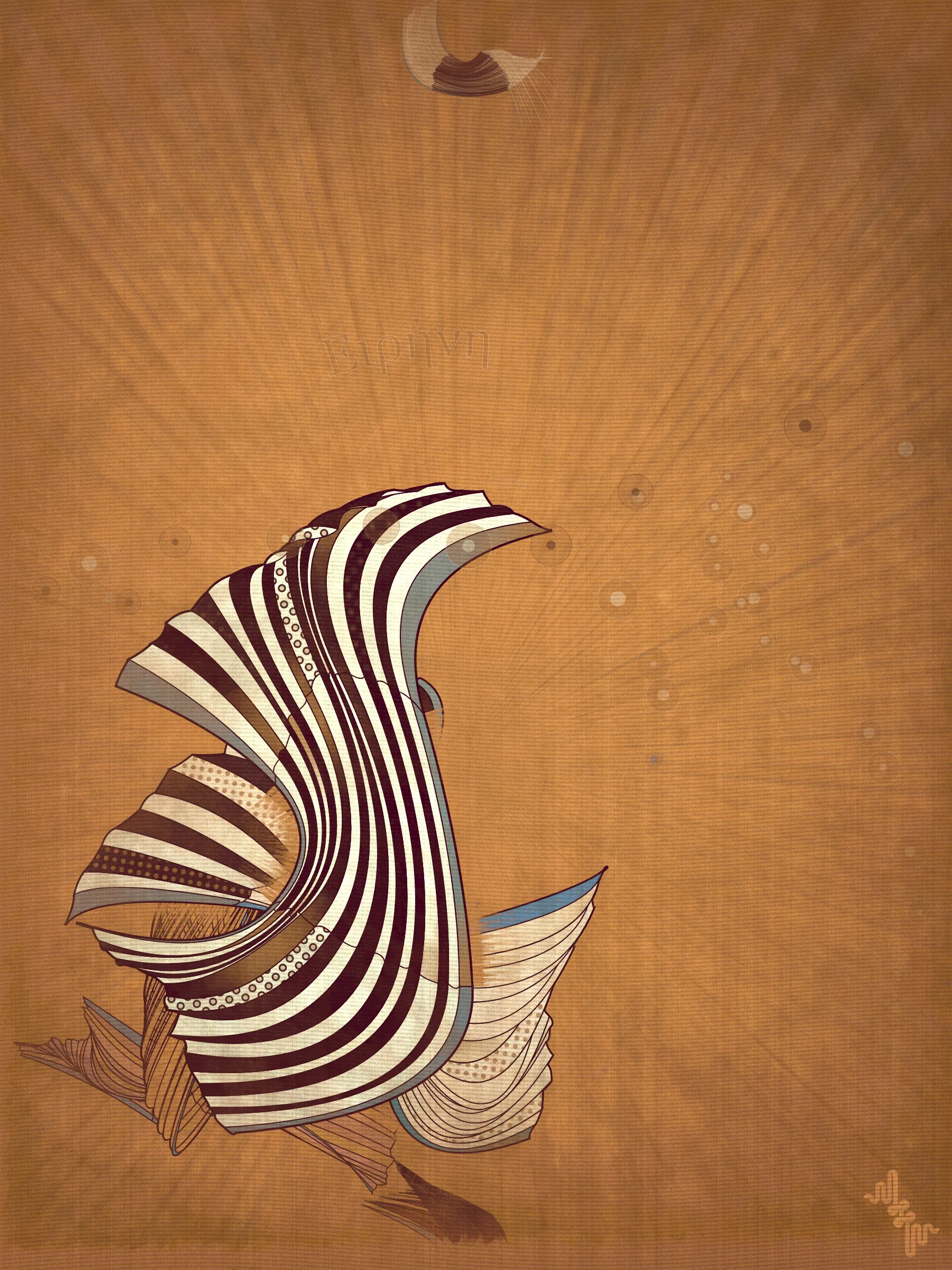 Velum: Latin for curtain.

Inspired by the question: What do you get if you blend the visual DNA of two mid 20th Century artistic movements into a 21st Century generative art algorithm?

The original ideas evolved by Abstract expressionism and Pop art tell very different stories in the history of post war American art. My approach however is more about just stealing from the visual lexicon of mark-making that characterizes these artistic movements ignoring much of the contextual conversations around them . When I started out building my first primitive for Velum I was picturing in my mind something that looked more like a gestural paint-stroke typical of abstract expressionistic painting. Adding Pop art stylized outlines to the structures however separated them from the background and gave them a floating quality. Liking this effect I quickly forgot about my first idea of making paint strokes to explore the emerging curtain-like elements and found ways to make them dance.