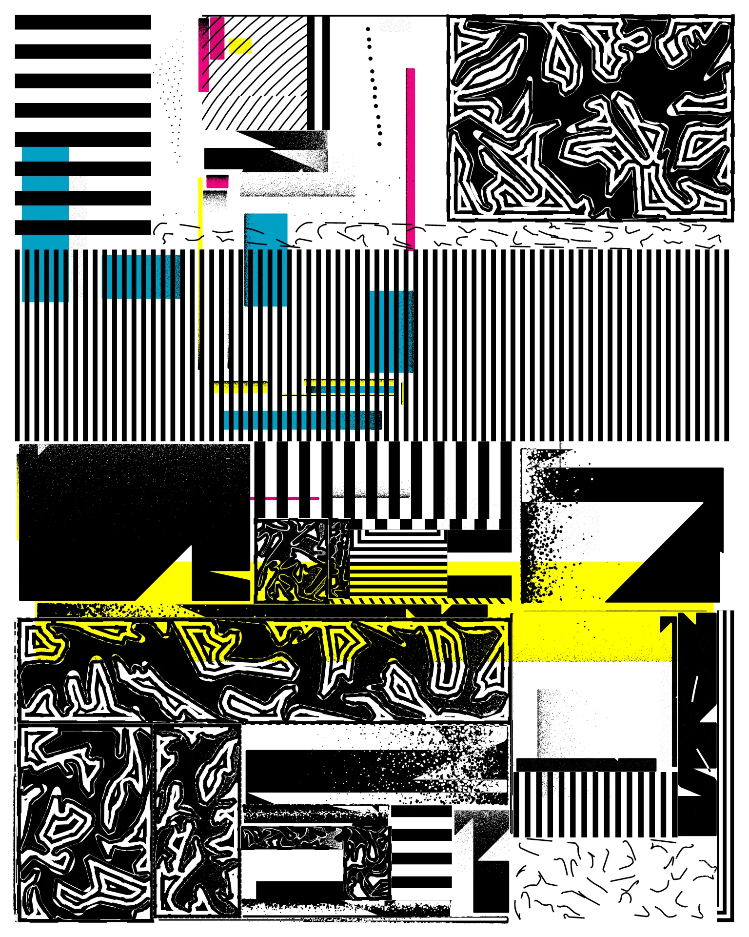 Images that are born from the combination of primitive elements: points, lines, and intersected elemental geometries. #purevisibility