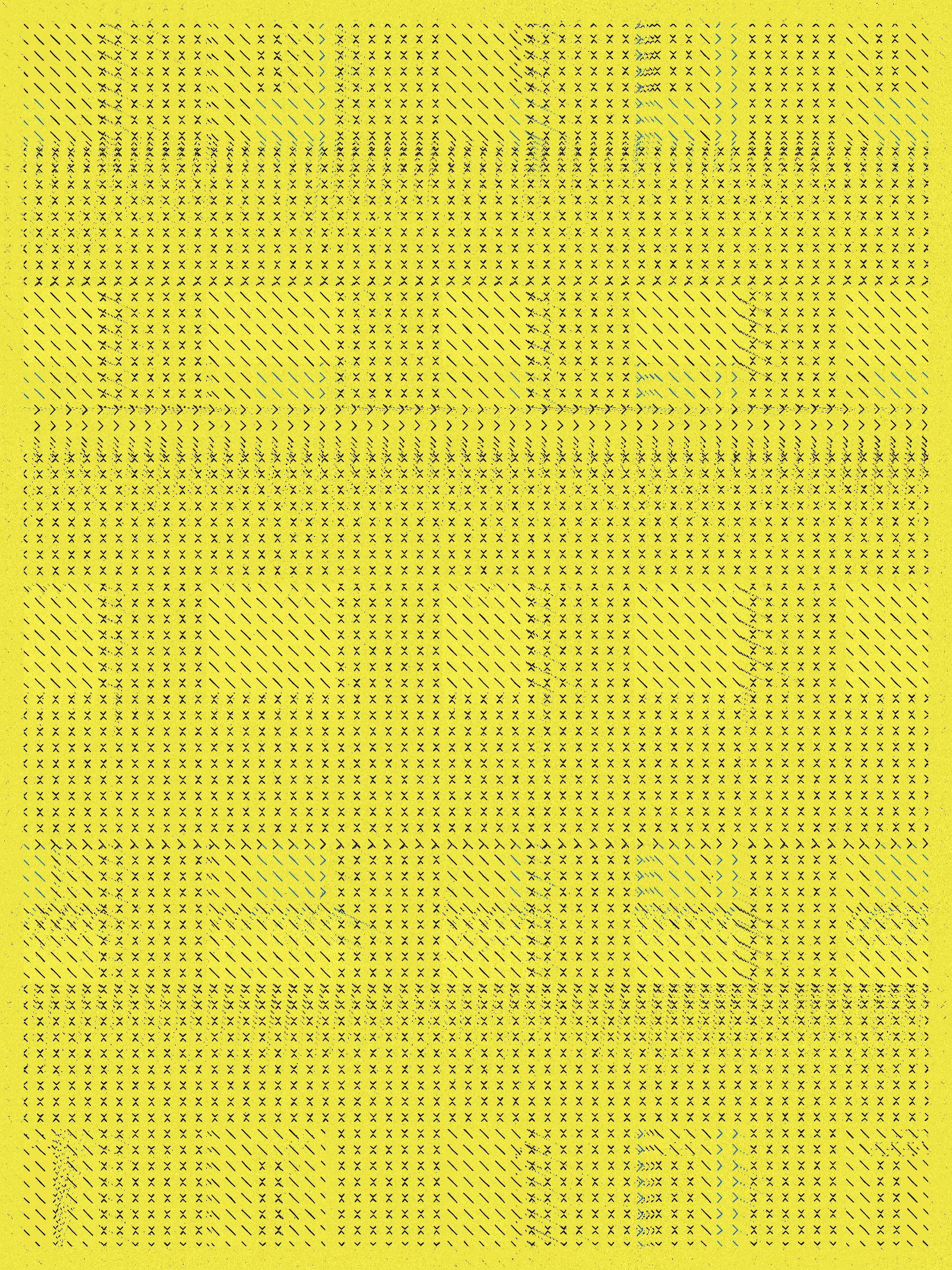 Built on a foundation of thousands of physical renditions of common computer symbols, Encore embraces repetition -- in the physical creation of the foundational symbols, in the process of overwriting as each new layer is applied, and as a way to focus on the true unbiased state of each work.

The outputs of Encore are meant to translate the physical process of making these marks into a fully digital form, embracing digital methods to replicate a physical process while maintaining a computer-art aesthetic.