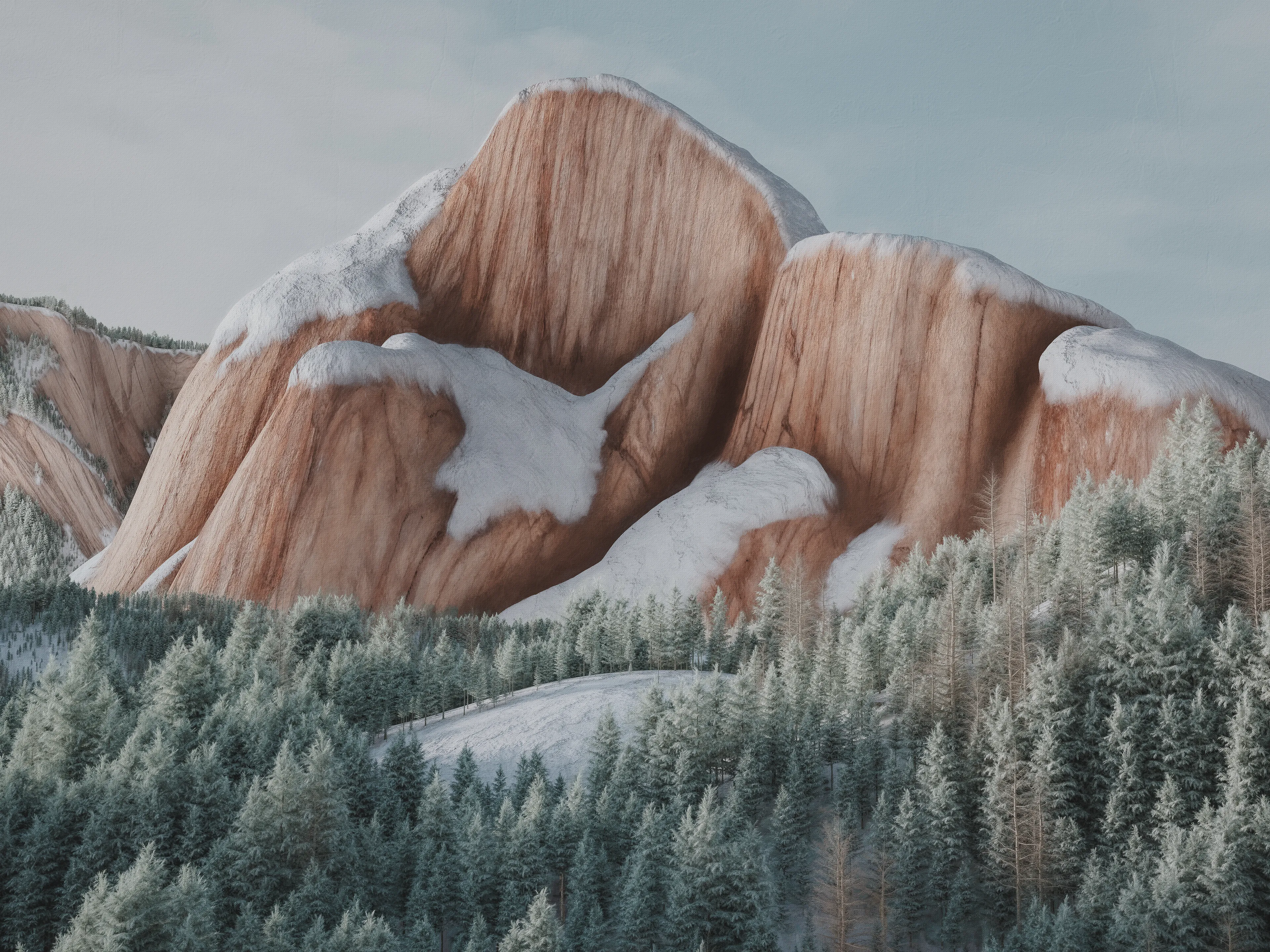 half dome in winter; a symphony of dreams.