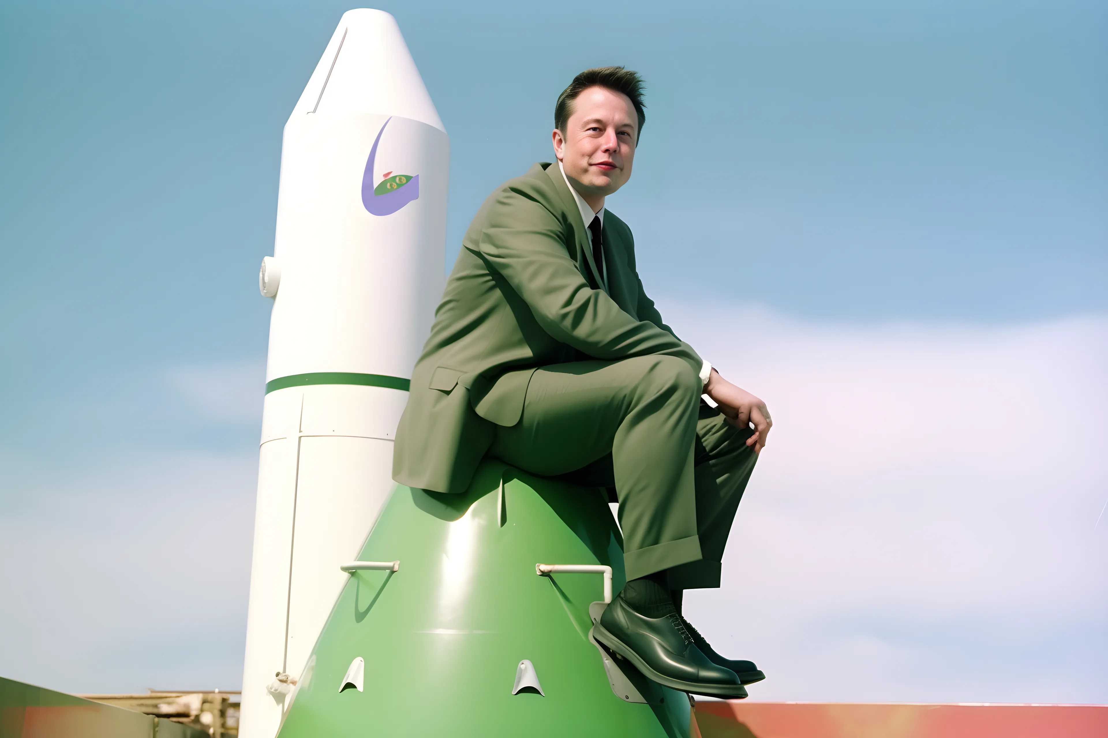 The year is 1969. Elon Musk launches his revolutionary $PEPE Shuttle into space. As he soars through the sky, Pepe looks down at the beautiful blue planet below and feels good, man. He is proud to be the first amphibian ever to leave Earth's orbit and explore the universe beyond. 

When Pepe arrives at the Moon, he steps off the lunar module and takes his first step onto the surface. One small step for Pepe. One giant leap for $PEPE coin. 