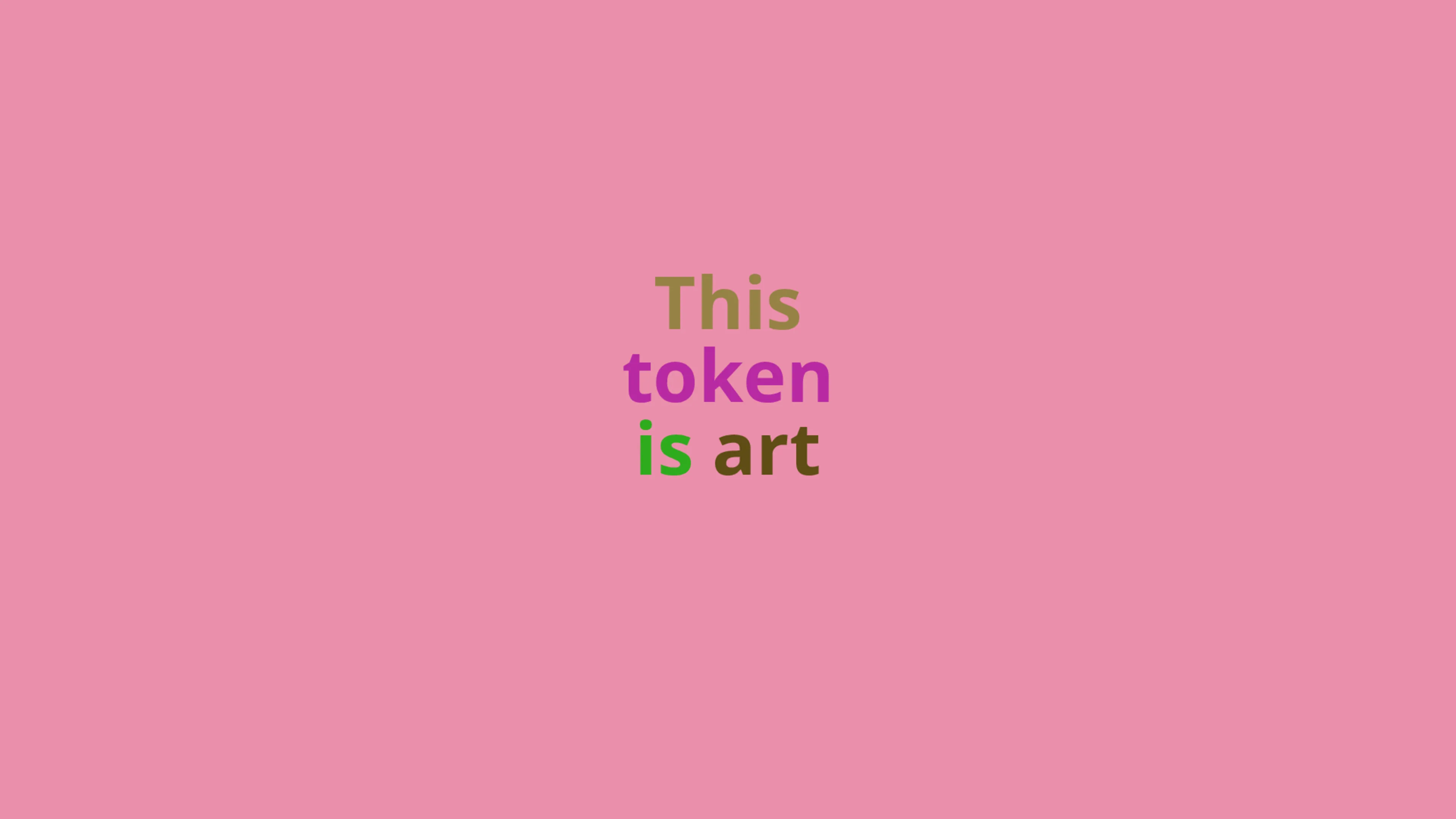 A token that can be nominated as art (or not) by its owner and that displays this state using colours from Democratic Palette (2016). Number 10 in an edition of 16.
