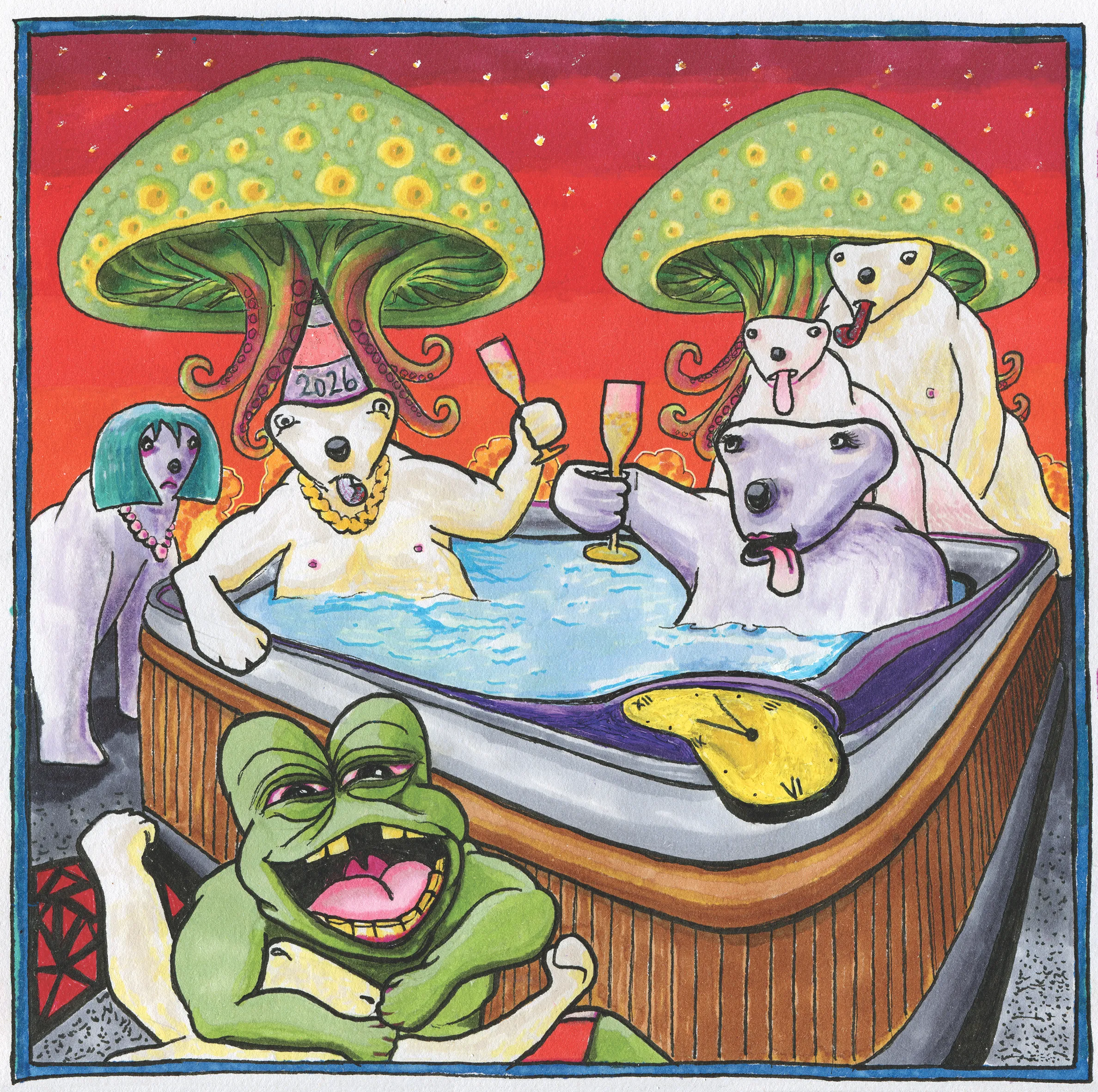 Marker & Pen on paper. Some digital touch ups