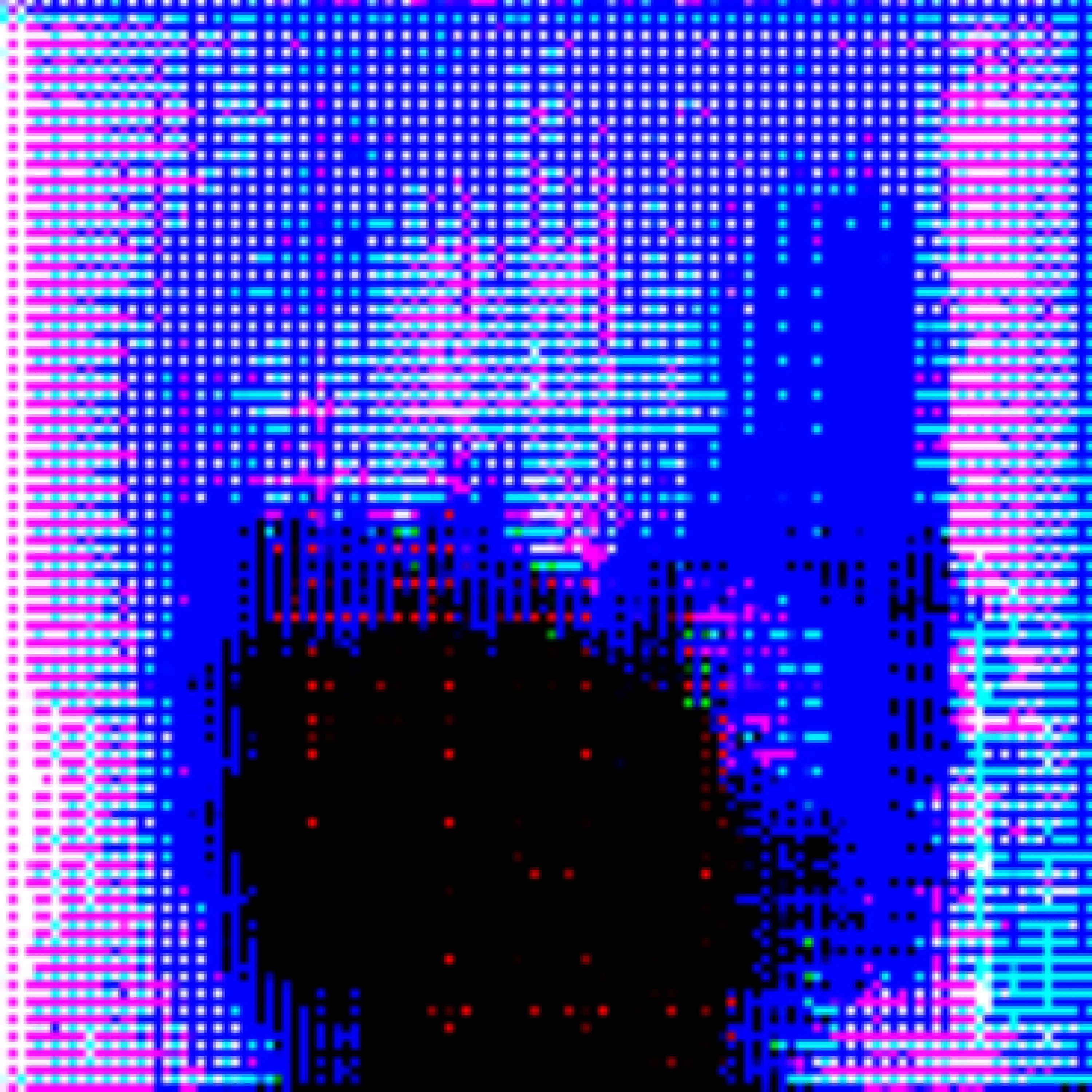 Made with a DCGAN using CC0 photographs, illustrations and text inputs. Upscaled to 3000x3000.

CC0