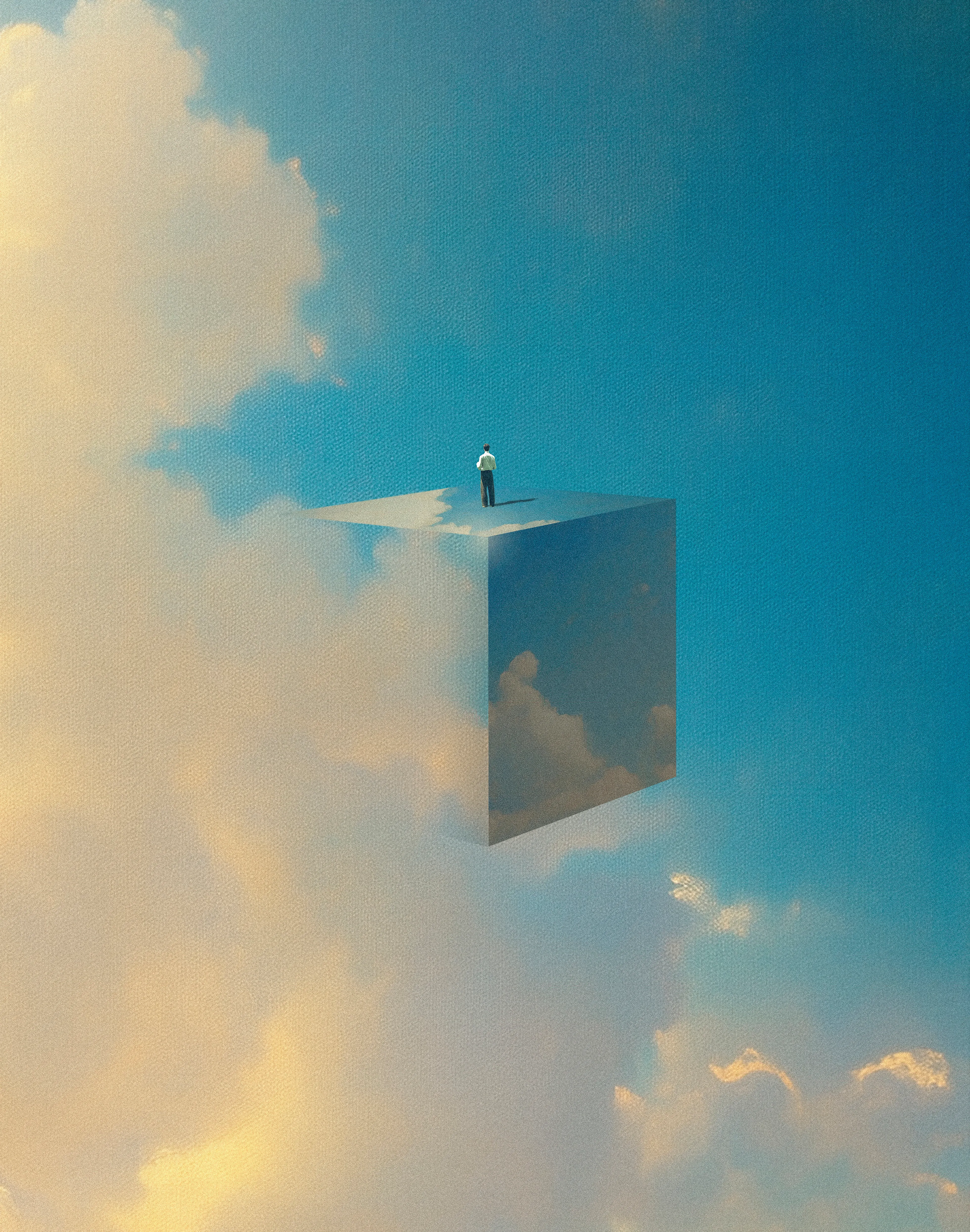 Fran Rodríguez aka lacabezaenlasnubes (spanish for "head in the clouds") is a digital artist based in Spain. He is famously known for his striking images depicting his interpretation of humanity’s place in the universe. Fran’s work is deeply inspired by his early fondness of surrealism and psychedelia. In his 20 year career, he has worked with bands such as Weezer, Tame Impala and Tycho creating visual elements for their concerts and albums and his work is exhibited and sold all over the world.