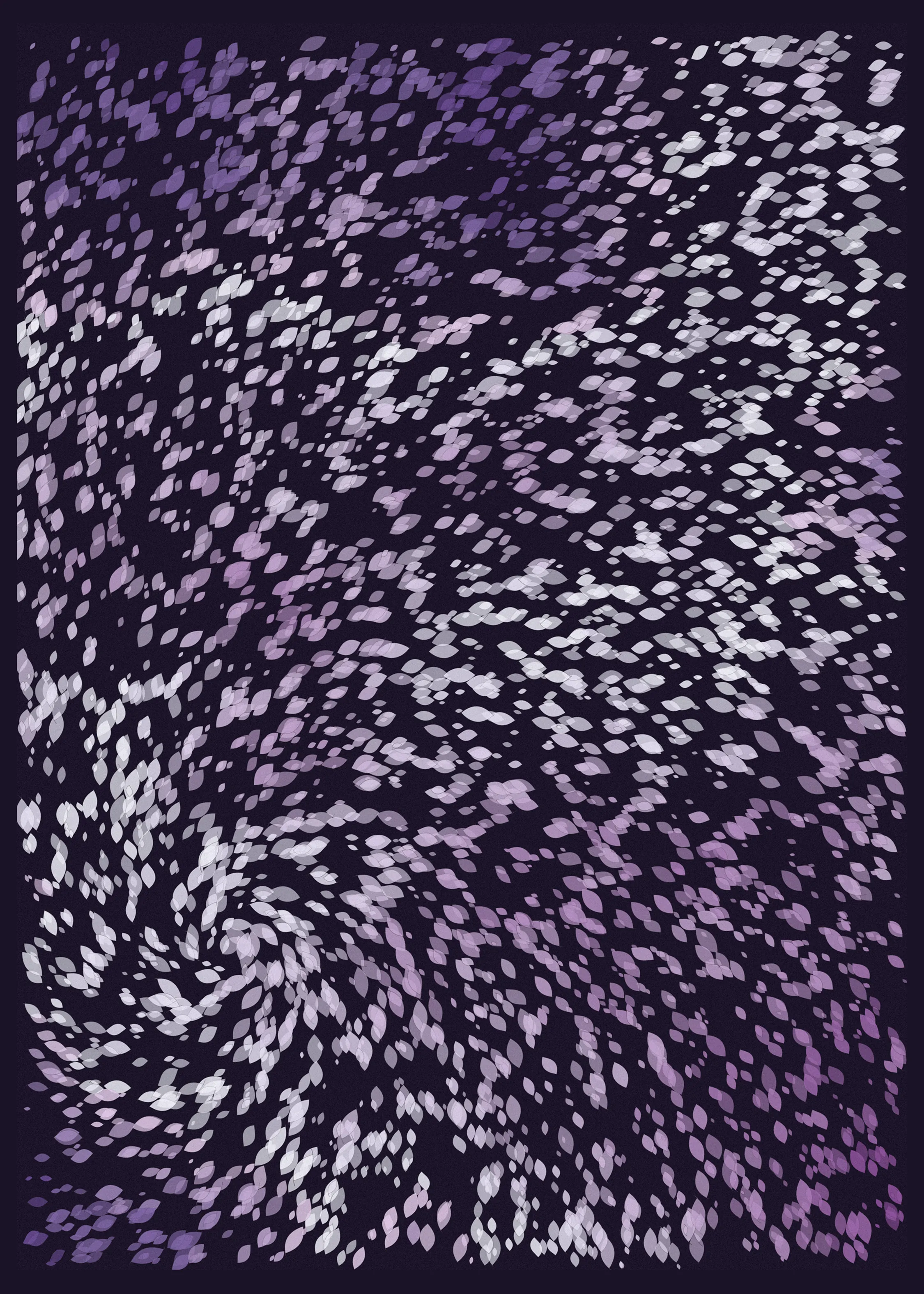 Each work in Flow emerges from a single root shape, guided by algorithmic patterns into a unique dialogue of structure, movement, and chance.