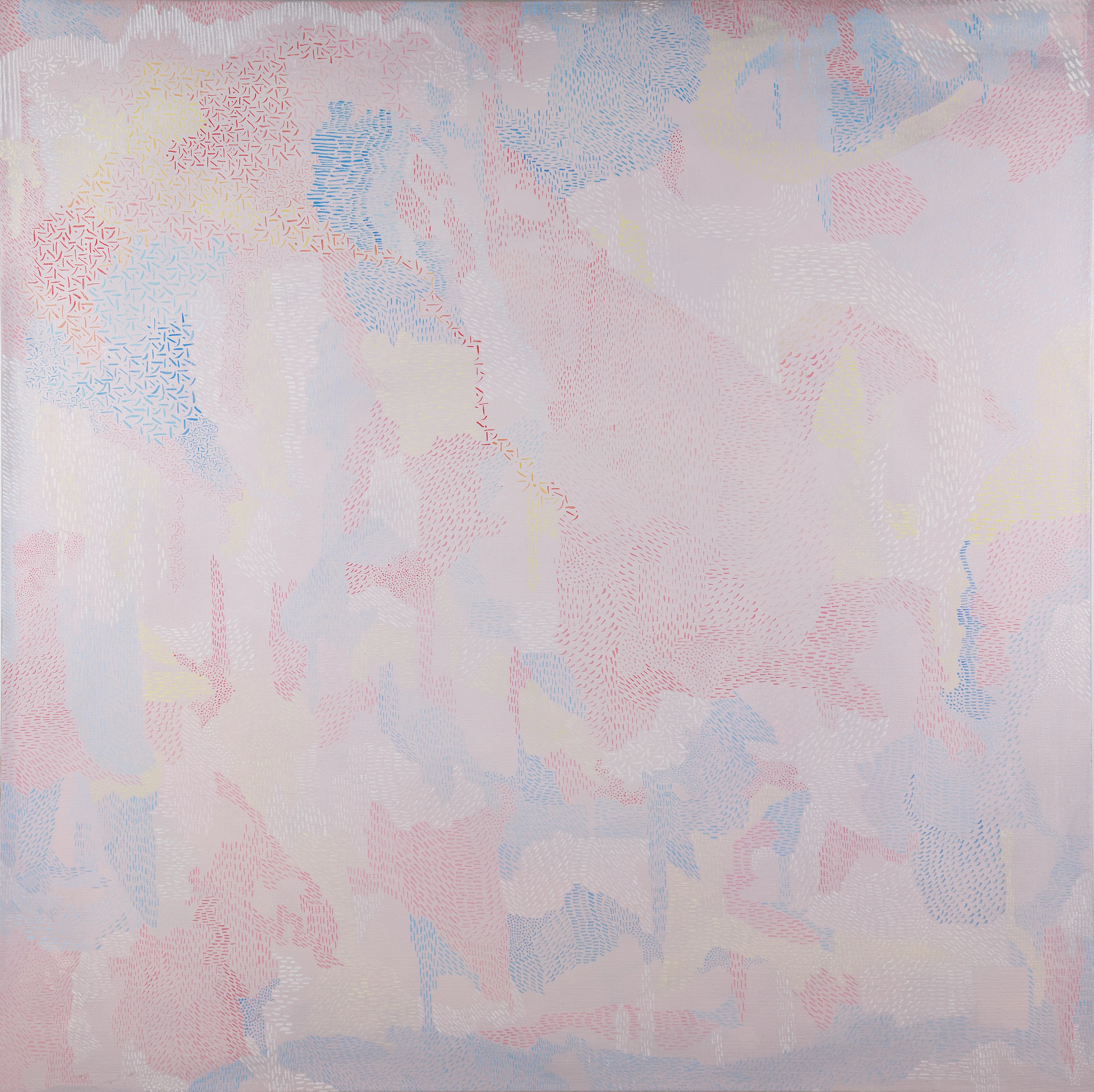 A Year of Hermitage at the Beach

1/1
33.6 MB
jpeg, 5726 x 5718

INFINITY MATRIX

This first Infinity Matrix I ever painted took a full year to complete. Its detail so intricate that the matrix of calligraphy has softened into something of an atmospheric perspective, like the salty haze of the beach. 

The INFINITY MATRIX are abstractions of nature, space, time and the cosmic realm referred to in Chinese Daoist philosophy as the Dao (The Way). In these works I draw together modern abstraction with Chinese calligraphic strokes to create vast immersive spaces in which to mind wander within. 

These works are formed through a hand painted automative repetition of 5 calligraphic strokes. These works act as a vehicle for connection between artist, audience and the metaphysical realm. They celebrate the power of art and its capacity to enhance human experience and consciousness. 

∞ [ ]