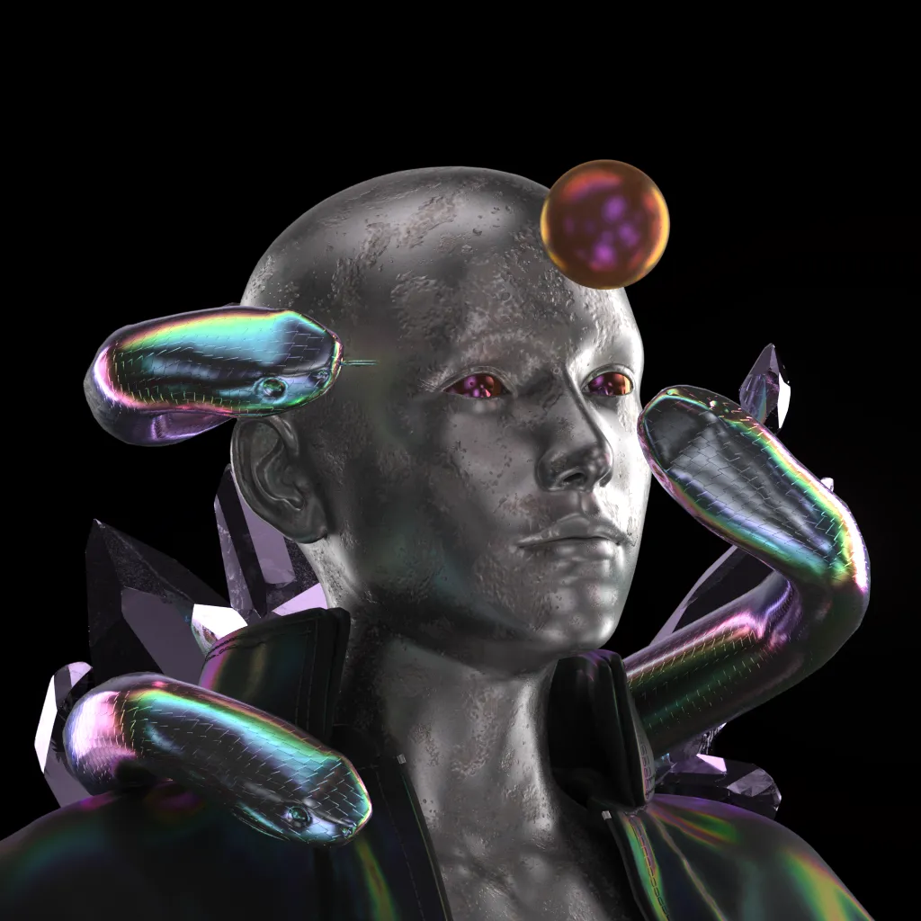 You are billions of gigaparsecs away from earth, floating on a rust-coloured planet. The sky is black and the ground is rumbling. The dream feels vivid and real.

Sculptures made of liquid metal and glowing crystal embellish the planets in LVCIDIA. Created long ago by intergalactic artists, they express the fragility of our existence and the beauty of our humanity.

Today, they are yours to explore.