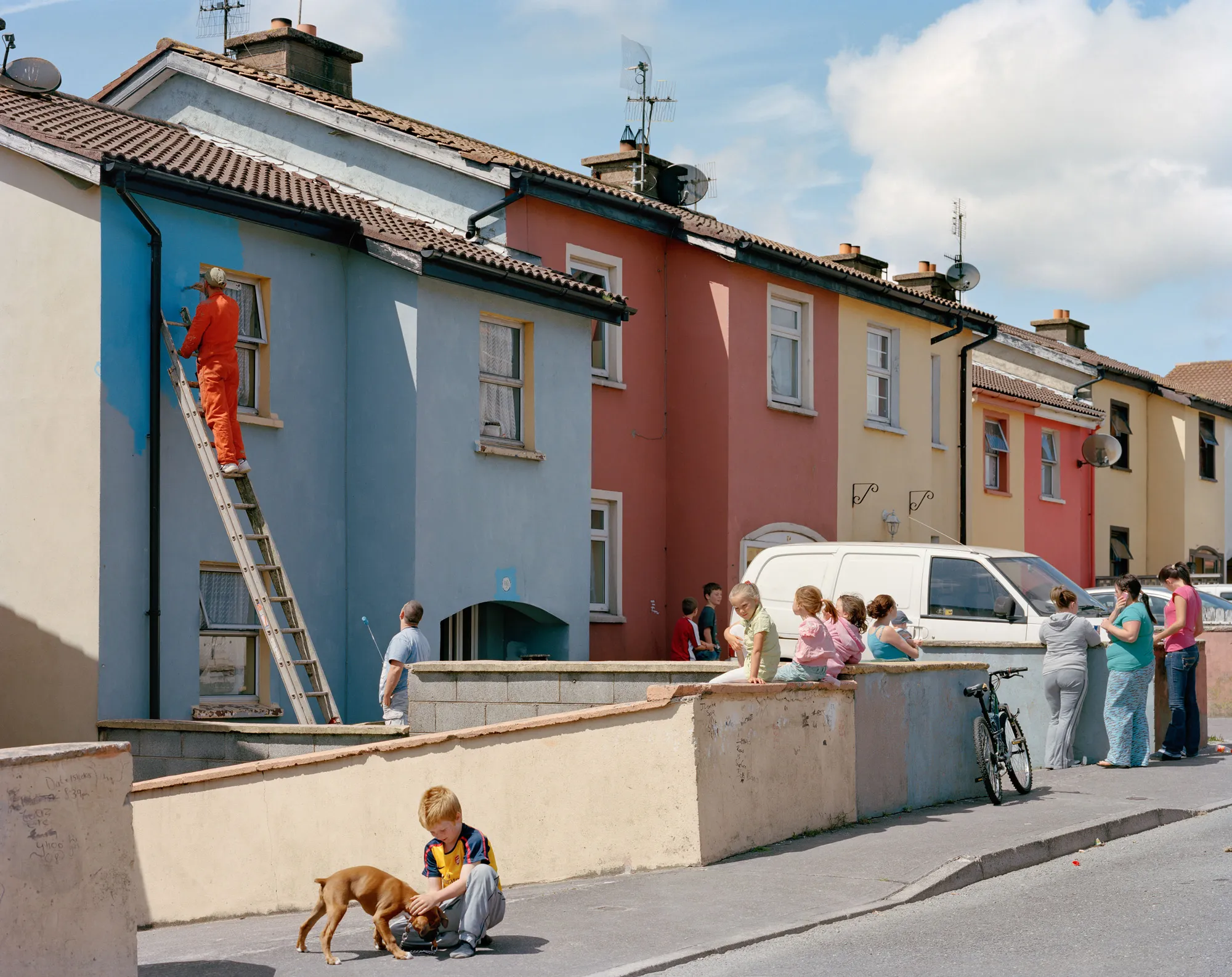 Image caption: I stumbled on this scene on one of my first days photographing in Russell Heights. It was like a film set, which got me thinking about the neighborhood in cinematic terms. I wanted to imbue the neighborhood with a mythic quality that shapes childhood experience and memory.

Assembly and Sasha Wolf Projects present “My Last Day at Seventeen,” the genesis NFT collection by an American photographer Doug DuBois. Combining portraits, spontaneous encounters and collaborative performances, the images in "My Last Day at Seventeen" hover between documentary and fiction. Doug DuBois was first introduced to a group of teenagers from the Russell Heights housing estate while he was an artist-in-residence in Cobh, on the southwest coast of Ireland. He was fascinated by the insular neighborhood, in which "everyone seems to be someone's cousin, former girlfriend, or spouse." DuBois gained entry when two participants of a workshop he taught took him to a local hangout spot, opening his eyes to a world of not-quite-adults, struggling through the last days of their childhood. Over the course of five years, DuBois returned to Russell Heights examining the uncertainties of growing up in Ireland today while highlighting the unique relationship between artist and subject.

Doug Dubois is a widely-exhibited American photographer well known for capturing intimate familial scenes. His photographs are in the collection of the Museum of Modern Art in NY; SFMOMA in San Francisco; J. Paul Getty Museum and LACMA in Los Angeles; The Museum of Fine Art in Houston; the Library of Congress in Washington DC; and the Victoria and Albert Museum, London.