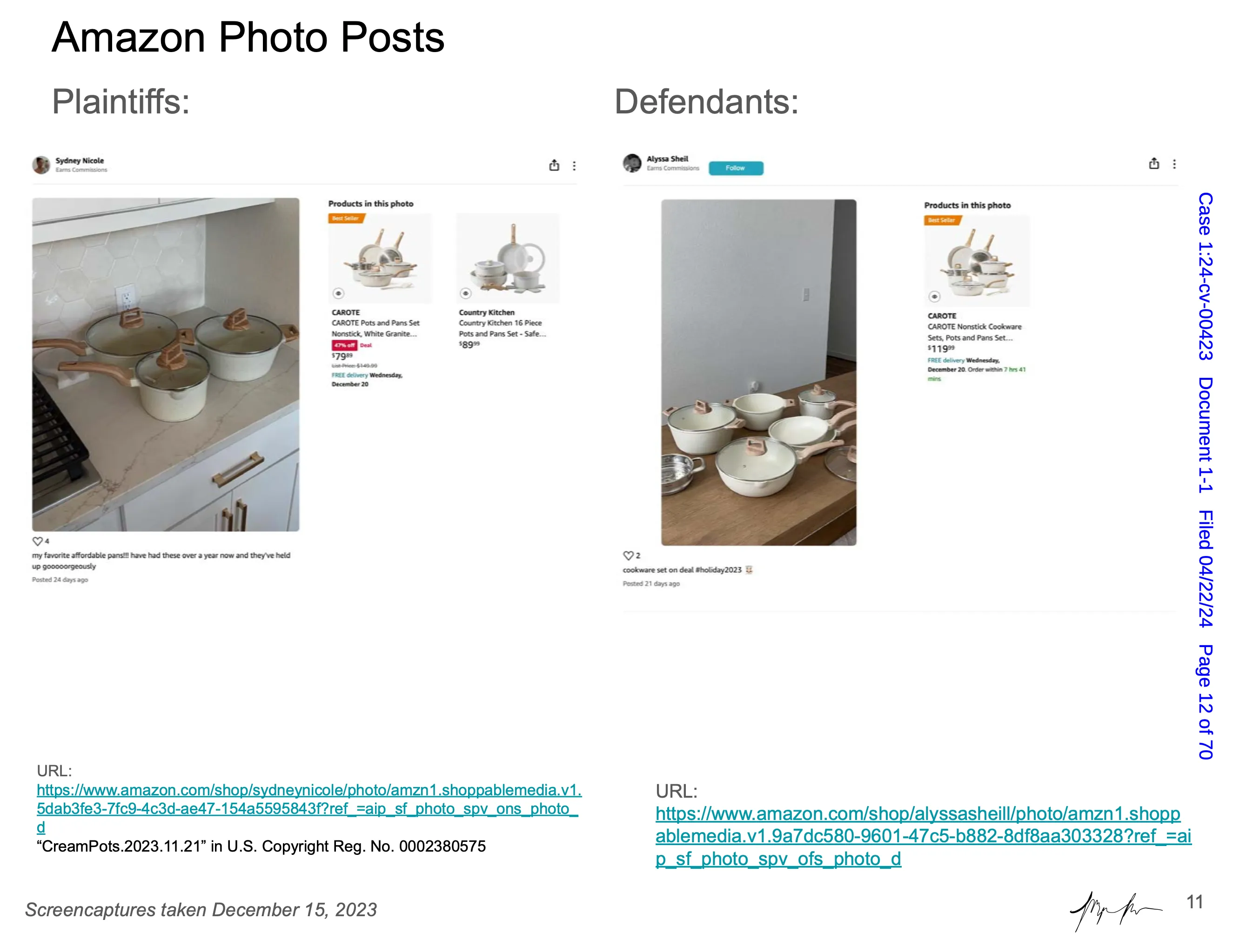 Envy

Maya Man is an artist focused on contemporary identity culture on the internet. Her work examines dominant narratives around femininity, authenticity, and the performance of self online. In _Hard Copy_ she examines a lawsuit between influencers Sydney Nicole Gifford and Alyssa Sheil, colloquially known as the “Sad Beige Lawsuit,” in which Gifford accused Sheil of replicating her content—from decor, to clothes, to nearly every aspect of her online persona. Each artwork is a page from an official legal document, taken directly from court filings and electronically signed by the artist. Presented as side-by-side comparisons and complete with screenshots from various social media platforms, websites, and hyperlinks, the pages fit naturally within Man’s work, even though the artifacts themselves are, in effect, stolen.

Prints of Hard Copy are available the first month after release. Please contact [hello@mayaontheinter.net](mailto:hello@mayaontheinter.net) to receive your print.