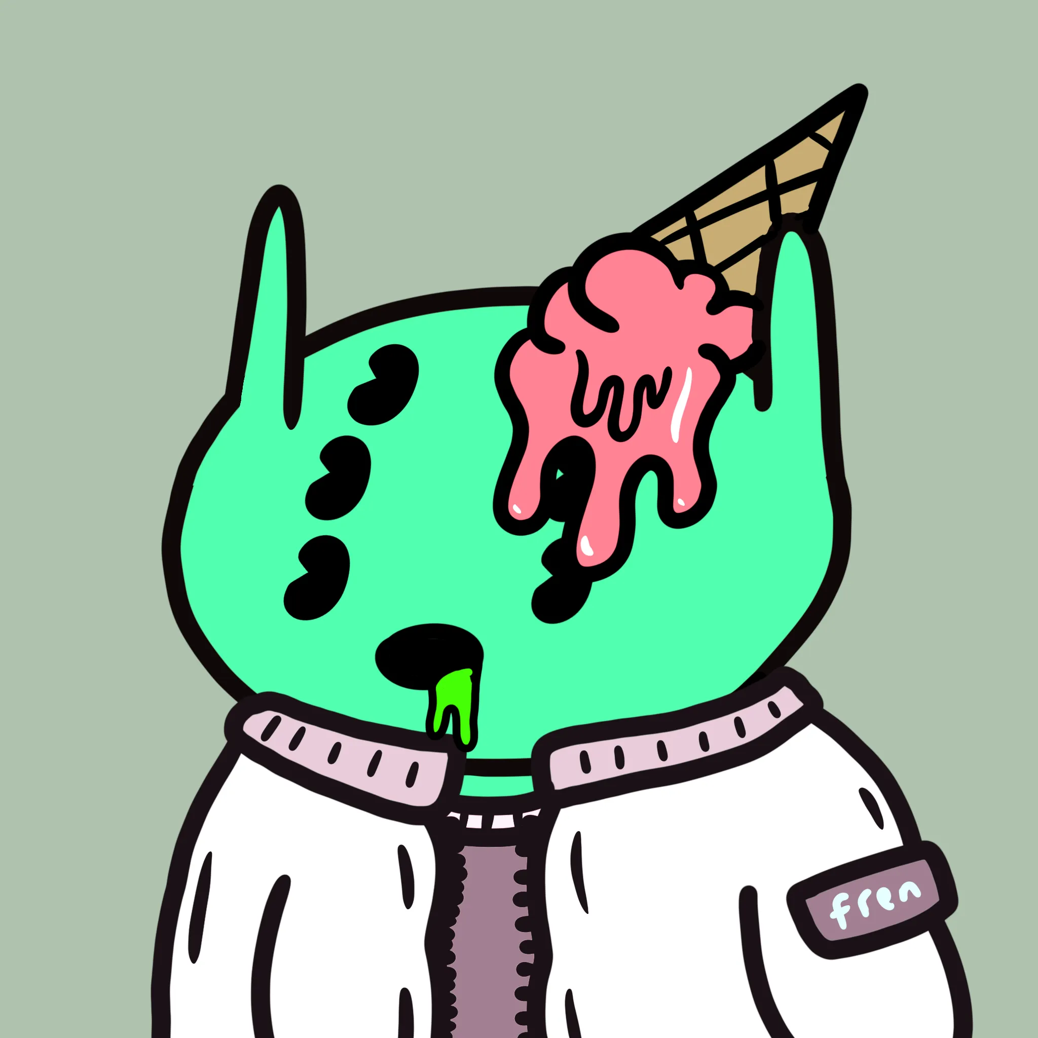 alien frens are a collection of 10k randomly generated aliens who are trying to get back to their home, Planet Fren. Learn more at alienfrens.io