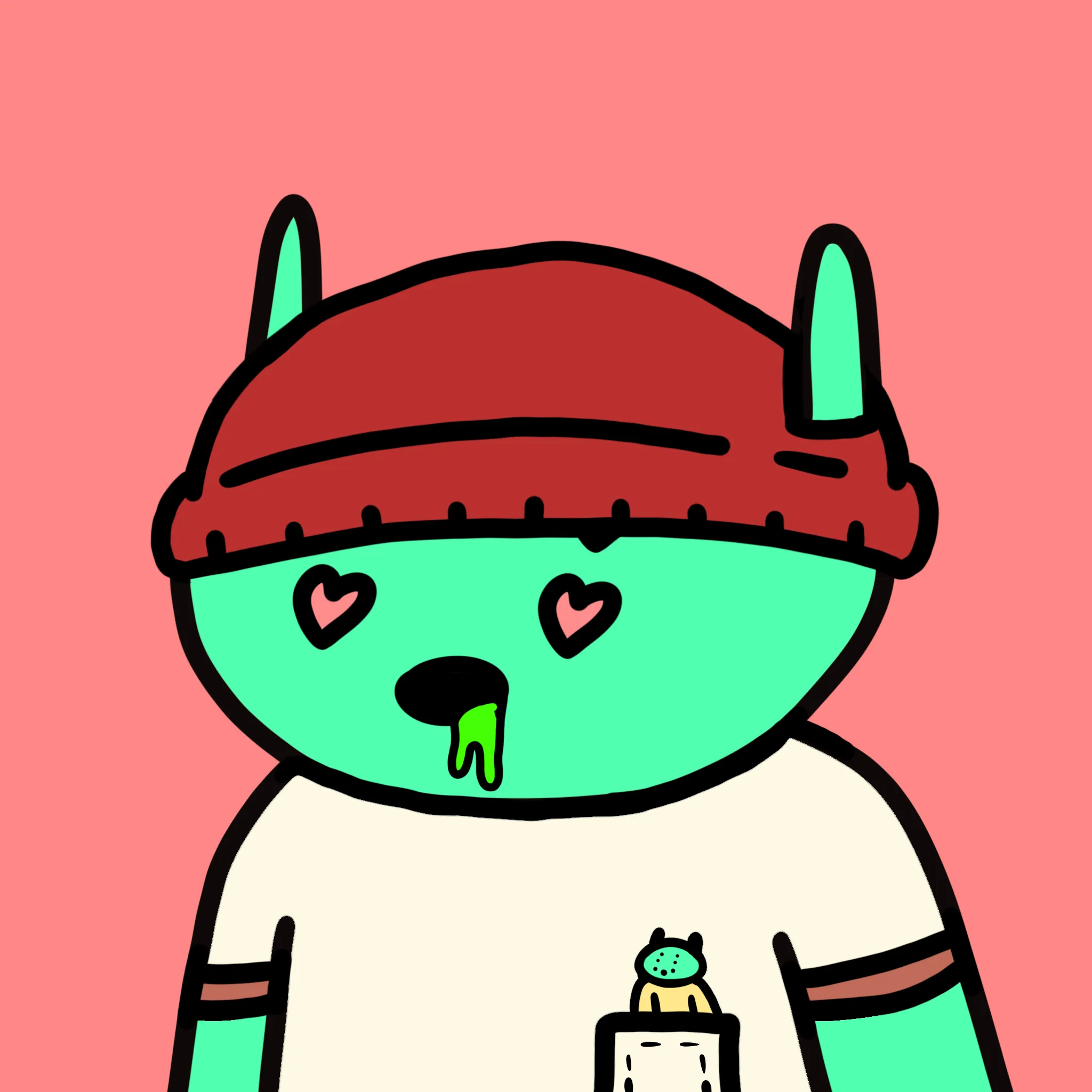 alien frens are a collection of 10k randomly generated aliens who are trying to get back to their home, Planet Fren. Learn more at alienfrens.io