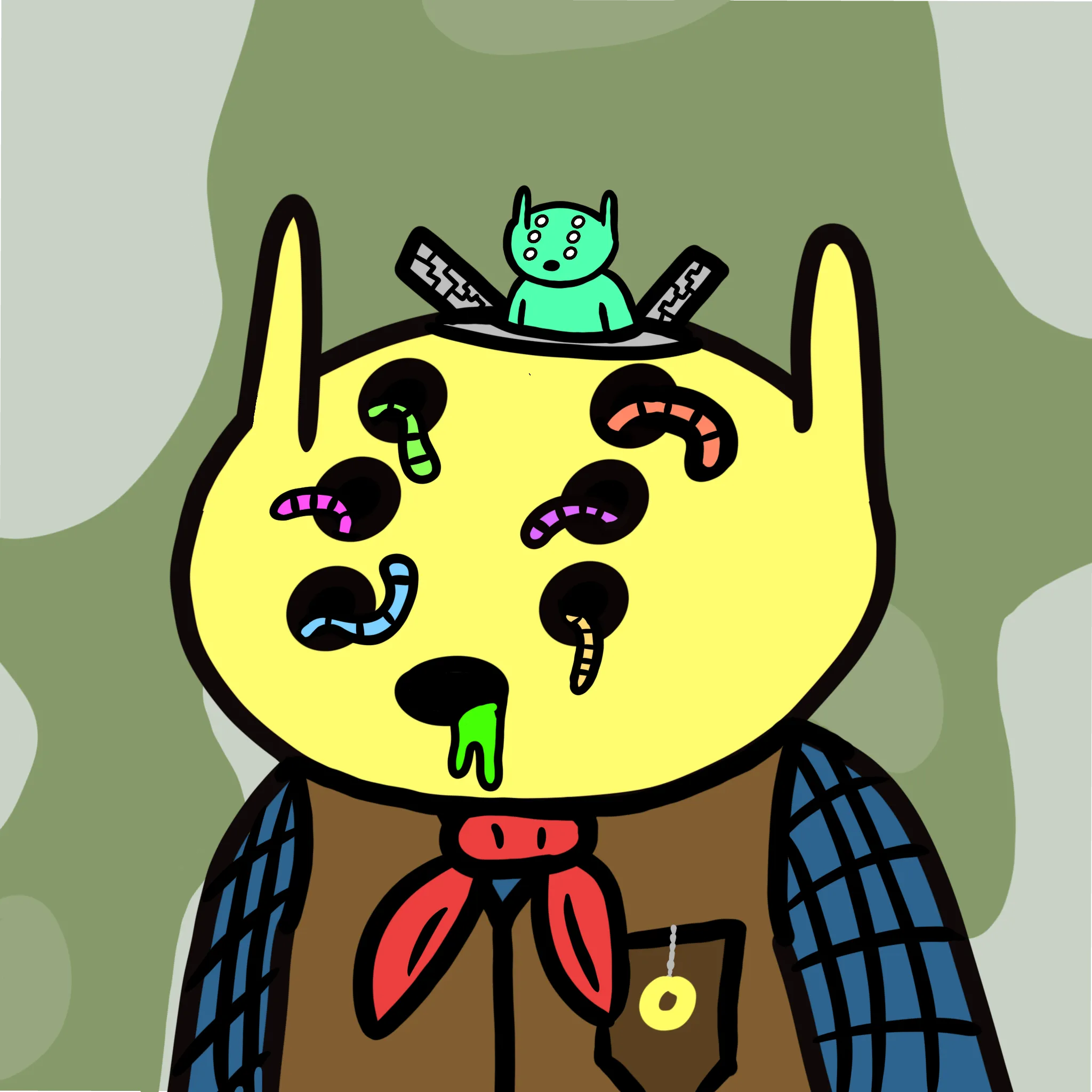 alien frens are a collection of 10k randomly generated aliens who are trying to get back to their home, Planet Fren. Learn more at alienfrens.io
