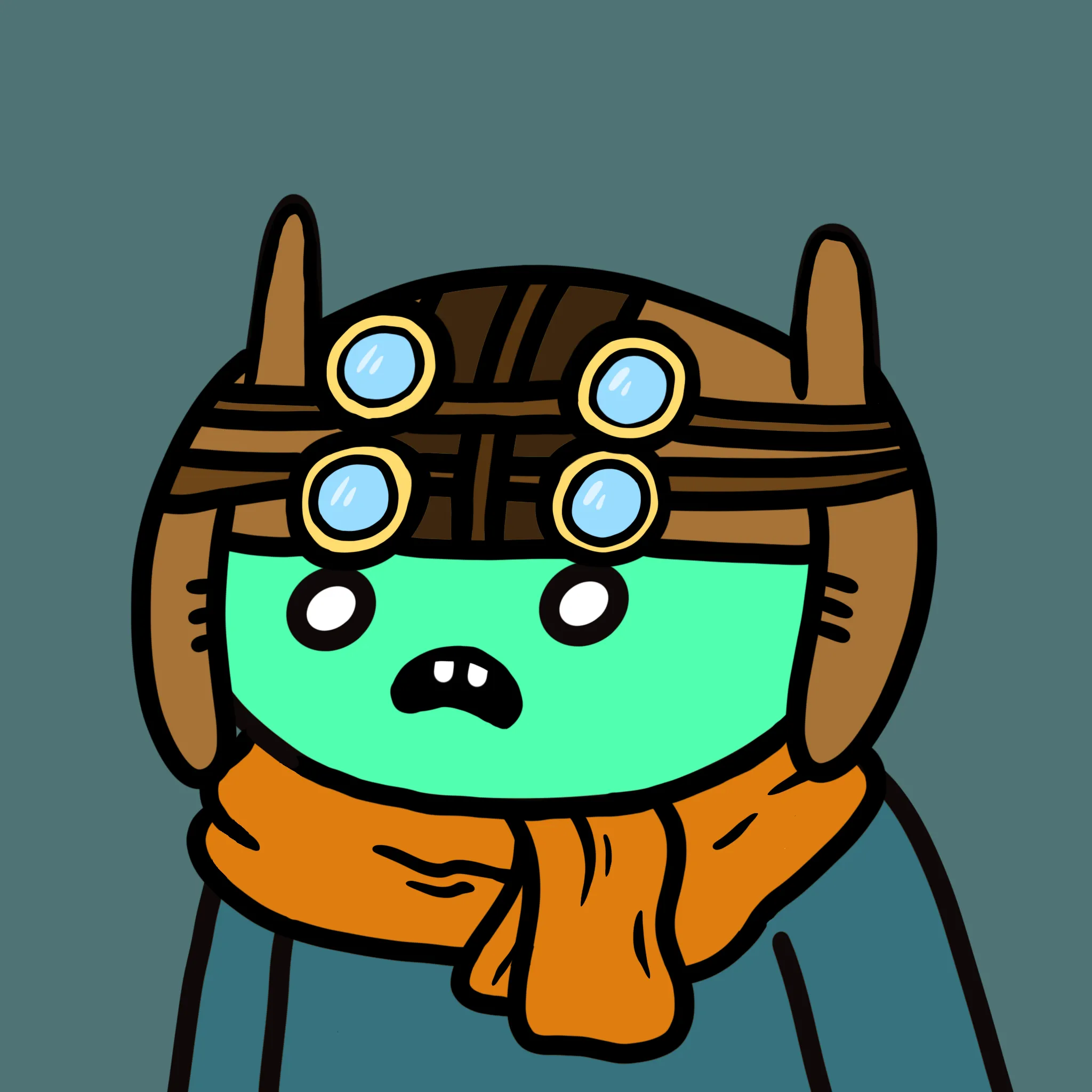 alien frens are a collection of 10k randomly generated aliens who are trying to get back to their home, Planet Fren. Learn more at alienfrens.io