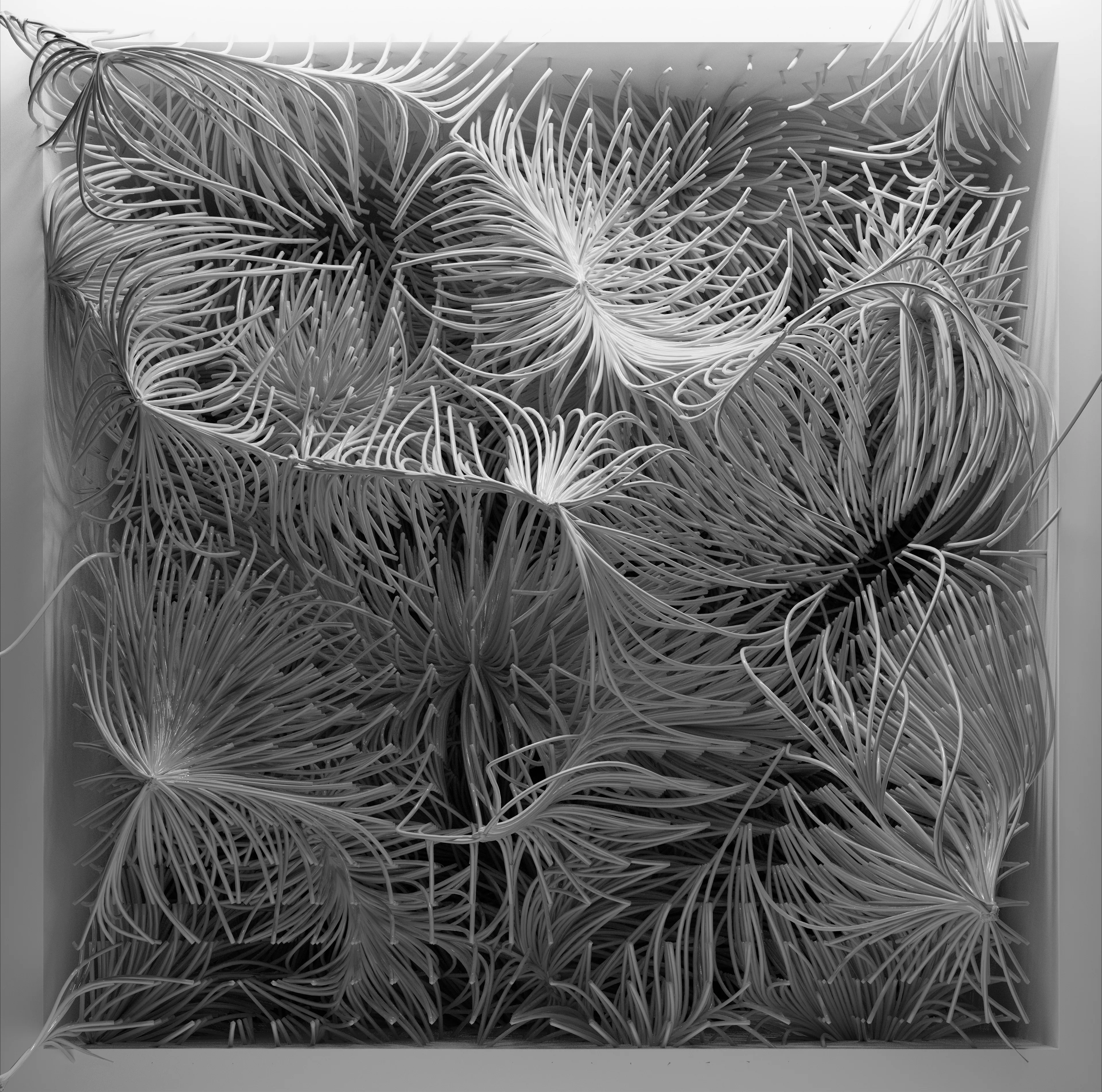 In Physics, quantum noise refers to the noise of uncertainty arising from random fluctuations in a system. Tapping into these random fluctuations as a unique realm of possibilities and predictions, Refik Anadol’s QUANTUM MEMORIES: NOISE series uses Google Quantum AI’s most cutting-edge, publicly available quantum computation research data and algorithms to explore the possibility of a parallel world. For this project RAS developed a custom procedural coherent noise implementation by utilizing beyond classical measurements for computing surflets. These data and algorithms allow Anadol to speculate alternative modalities inside the most sophisticated computer available, and create new quantum noise-generated datasets as building blocks of these modalities. The piece is both inspired by and a speculation of the many-worlds interpretation in quantum physics – a theory that holds that there are many parallel worlds that exist at the same space and time as our own.

Verisart Certified: https://verisart.com/works/a249a4bb-53d3-4eba-864b-0cdaff850042