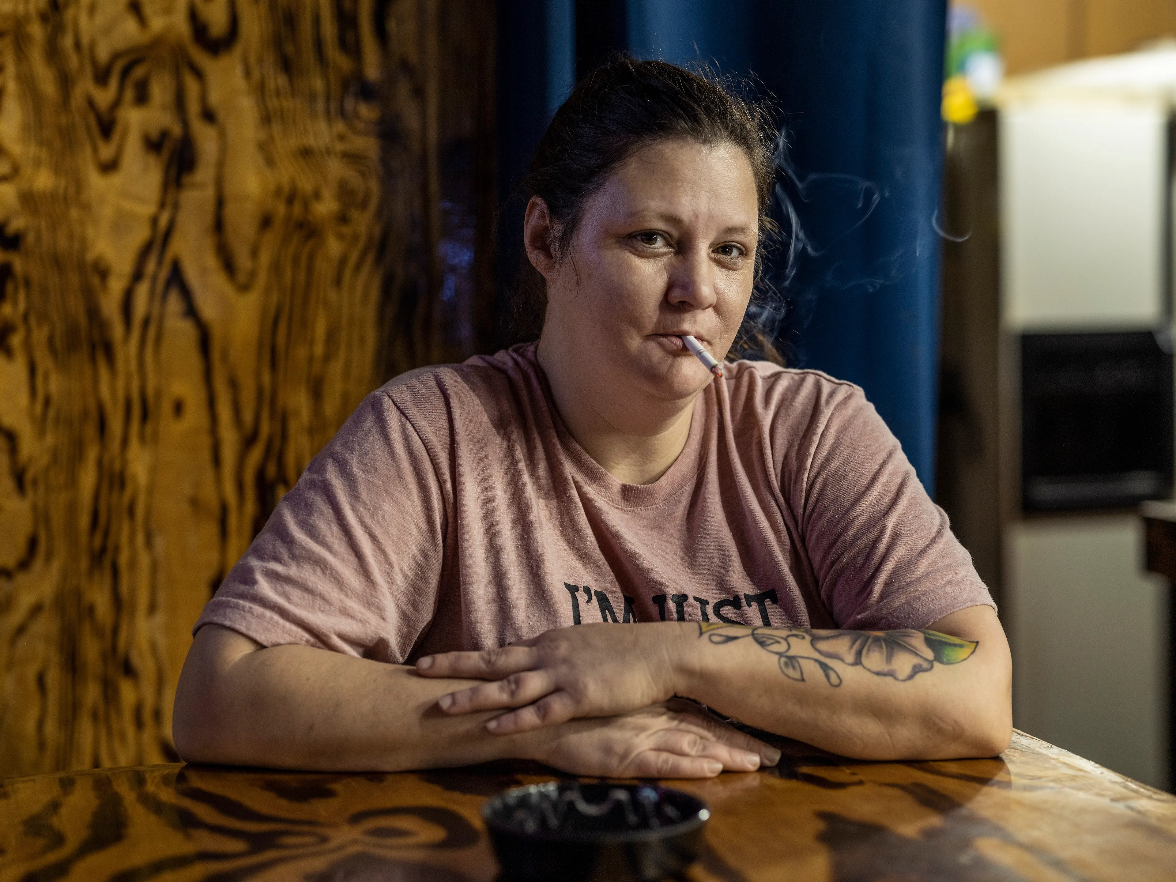 Whirlpool #17 Bartender the the Wildlife Sports Bar and Grill by Jim Goldberg

This project, Whirlpool, began in 2019 from a commission by the High Museum of Art as part of their Picturing the South collection. The Obscura Curated commission has allowed me to continue this project and go deeper.

I worked in a small, racially mixed, and working-class town by the name of Augusta, AR. Located along the White River in Arkansas’s Delta region, its heyday had long passed with the gradual decline of steamships and use of the river. I was fascinated by the small-town life and its history, the landscape, the hunting culture, the complicated familial ties, and the delicate dynamics of race and economic status that lived there. It was complex and stood out to me as a true reflection of contemporary American consciousness at this moment.

The work received its name from the White River, which at one time was the lifeblood of Augusta. In the river, many literal and metaphoric whirlpools are created by opposing currents, and tensions within the community and in the country at large.


Edition: 1 of 1

Commissioned by Obscura