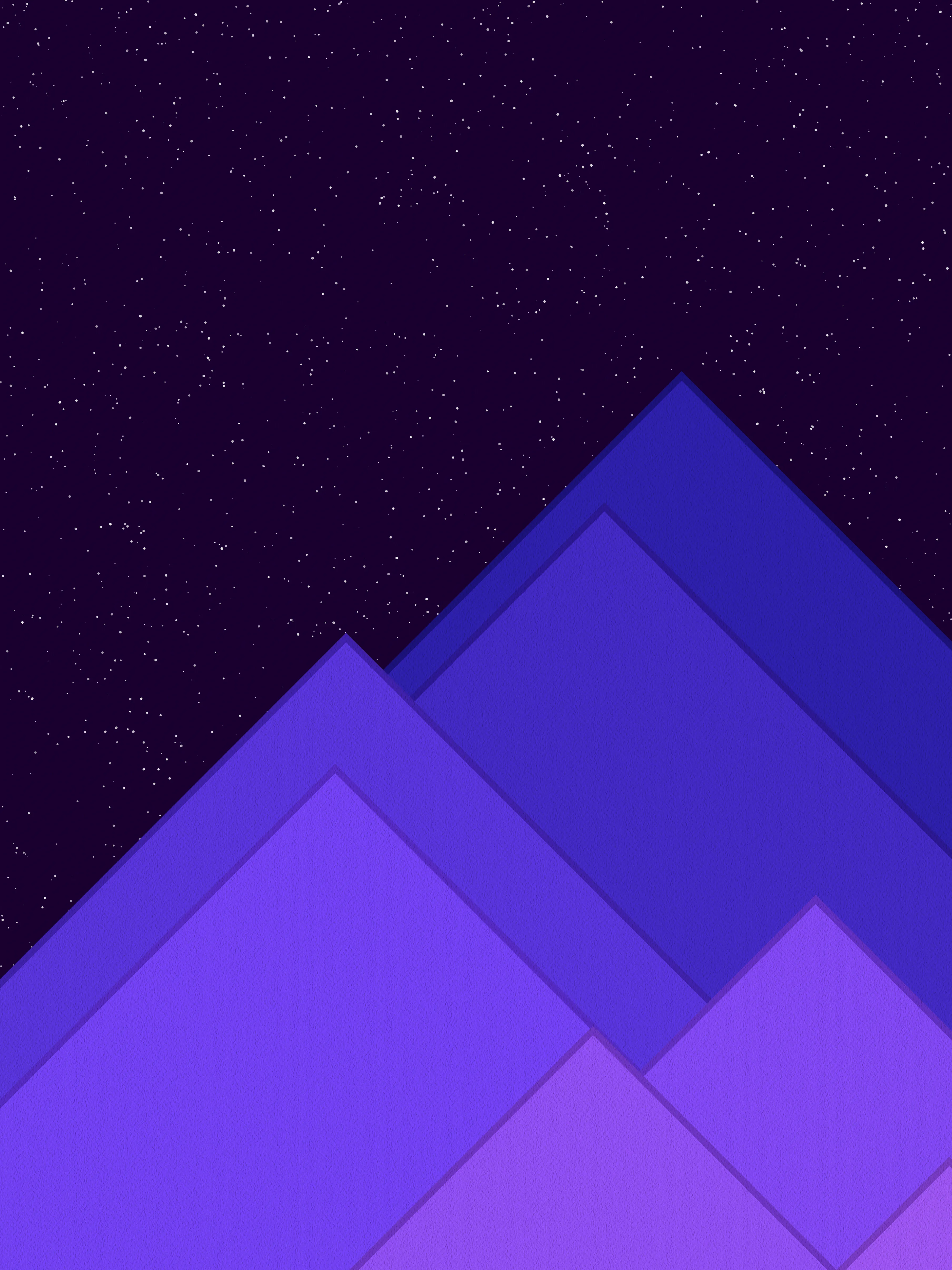 This piece was made during my very first steps of generative art creation.

I was exploring randomness and went on to make a night sky using small points of varying size and positions.

The center of each mountains are also randomly positioned in the canvas. With the color slowly changing as they are farther away.

I added some texture to make it feel a bit old and dusty.

This piece was made originally in processing 3.