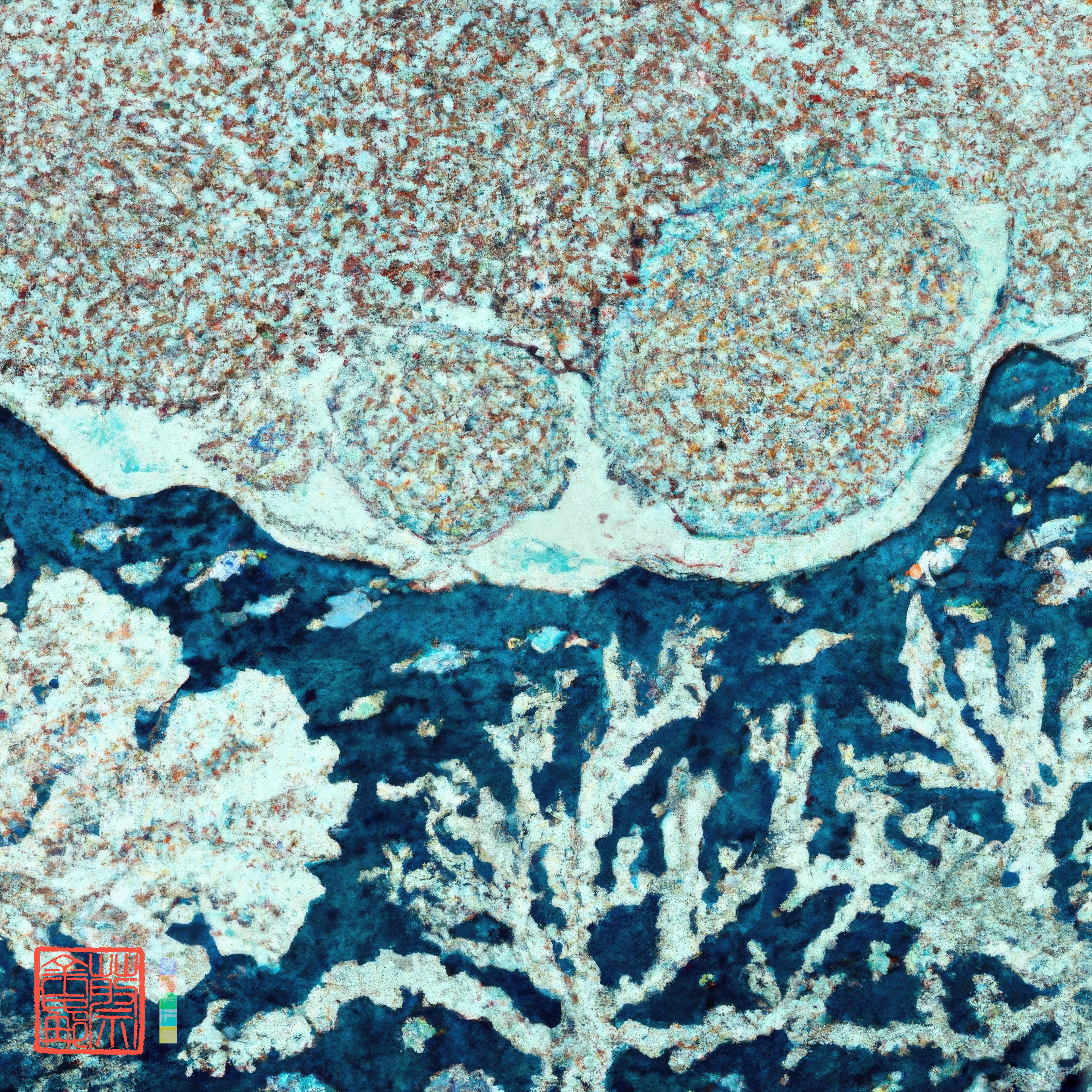 I grew up on the Great Barrier Reef wandering in rock pools, collecting shells on island beaches and diving in a crystal clear ocean alive with underwater gardens. Inspired by these coral microcosms, this collection reflects the indelible mark making of traditional Chinese painting. Created in collaboration with AI using purely textual prompts formed through a process of deconstructing and recontextualising an ancient Chinese instructional text on painting intertwined with a poetry of personal somatic and visual memory.