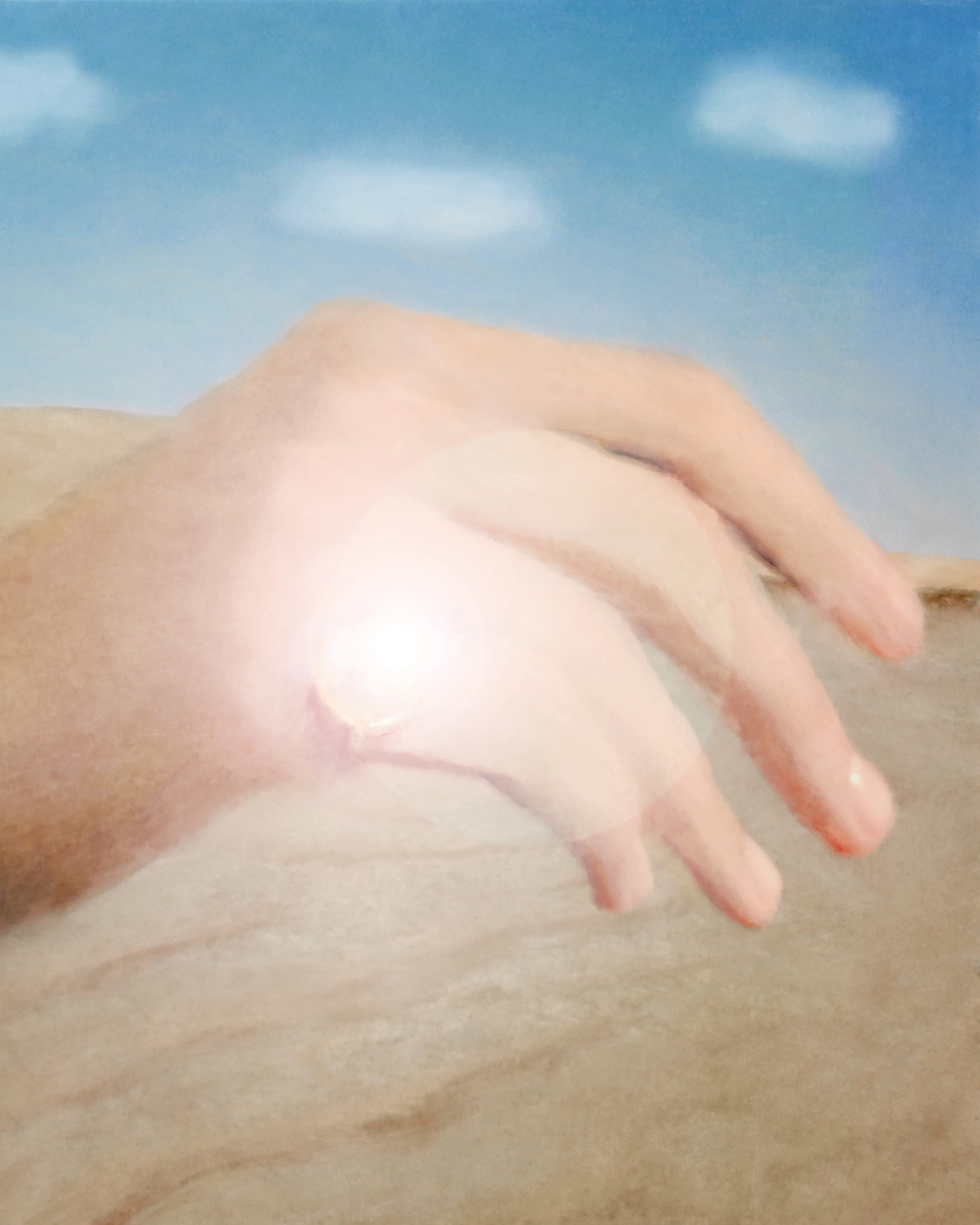 In Promise Land (2018-2021), American post-photographic artist Gregory Eddi Jones uses T.S. Eliot's modernist masterpiece, The Waste Land (1922), as its point of departure. In borrowing literary strategies from the poem and translating them into visual form, Promise Land is positioned as a collection of pictures that picks up where The Waste Land left off over 100 years ago. 

To produce this work, Jones appropriated and re-authored common stock and advertising photographs as his source material. From this material, the artist engages in strategies of digital composite and physical ink manipulation to craft a type of picture that is untethered from the traditional burdens of photography's relationships to truth and belief. 

Throughout Promise Land, Jones pulls inspiration from a range of influences including folk pictures and fairy-tale illustrations, to surrealism, stories of myth, common advertising tropes, and photo-historical traditions. The resulting project sums up to a visual symphony that harmonizes with a fracturing, "post-truth" contemporary world. Promise Land revisits what many consider to be the greatest poem of the twentieth century while simultaneously reimagining what photography can be.