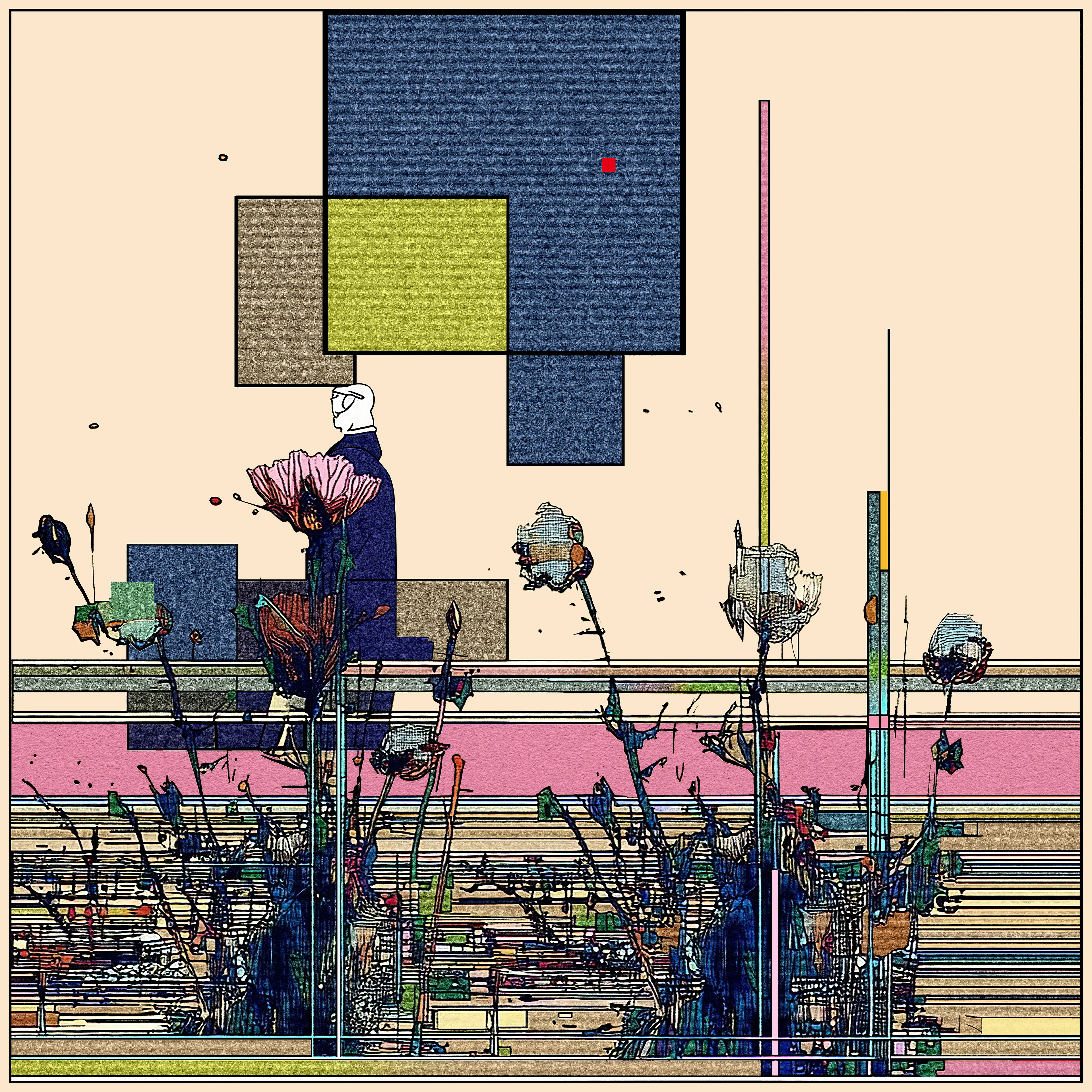 6000x6000, 2025  
𝙃𝙚𝙧𝙚, 𝙛𝙡𝙤𝙬𝙚𝙧𝙨 𝙖𝙧𝙚 𝙣𝙤𝙩 𝙟𝙪𝙨𝙩 𝙚𝙢𝙗𝙡𝙚𝙢𝙨 𝙤𝙛 𝙛𝙡𝙚𝙚𝙩𝙞𝙣𝙜 𝙗𝙚𝙖𝙪𝙩𝙮, 𝙗𝙪𝙩 𝙢𝙞𝙧𝙧𝙤𝙧𝙨 𝙤𝙛 𝙤𝙪𝙧 𝙚𝙭𝙞𝙨𝙩𝙚𝙣𝙘𝙚: 𝙛𝙧𝙖𝙜𝙞𝙡𝙚, 𝙫𝙞𝙗𝙧𝙖𝙣𝙩, 𝙮𝙚𝙩 𝙘𝙖𝙥𝙖𝙗𝙡𝙚 𝙤𝙛 𝙘𝙤𝙣𝙘𝙚𝙖𝙡𝙞𝙣𝙜 𝙤𝙧 𝙙𝙚𝙛𝙮𝙞𝙣𝙜 𝙩𝙝𝙚 𝙡𝙪𝙧𝙠𝙞𝙣𝙜 𝙚𝙫𝙞𝙡. 𝙀𝙖𝙘𝙝 𝙘𝙤𝙧𝙤𝙡𝙡𝙖, 𝙥𝙖𝙞𝙣𝙩𝙚𝙙 𝙬𝙞𝙩𝙝 𝙨𝙩𝙧𝙤𝙠𝙚𝙨 𝙤𝙛 𝙨𝙞𝙡𝙠 𝙖𝙣𝙙 𝙩𝙝𝙤𝙧𝙣𝙨, 𝙦𝙪𝙚𝙨𝙩𝙞𝙤𝙣𝙨 𝙪𝙨: 𝙘𝙖𝙣 𝙩𝙝𝙚 𝙜𝙧𝙖𝙘𝙚 𝙤𝙛 𝙗𝙚𝙖𝙪𝙩𝙮 𝙤𝙫𝙚𝙧𝙘𝙤𝙢𝙚 𝙩𝙝𝙚 𝙙𝙖𝙞𝙡𝙮 𝙝𝙤𝙧𝙧𝙤𝙧? 𝙏𝙝𝙚 𝙞𝙢𝙖𝙜𝙚𝙨 𝙤𝙪𝙧 𝙚𝙮𝙚𝙨, 𝙤𝙪𝙩 𝙤𝙛 𝙙𝙪𝙩𝙮 𝙩𝙤 𝙩𝙝𝙚 𝙣𝙚𝙬𝙨, 𝙙𝙚𝙫𝙤𝙪𝙧 𝙚𝙫𝙚𝙧𝙮 𝙙𝙖𝙮 — 𝙬𝙖𝙧𝙨, 𝙨𝙤𝙧𝙧𝙤𝙬𝙨, 𝙞𝙣𝙟𝙪𝙨𝙩𝙞𝙘𝙚𝙨 — 𝙖𝙧𝙚 𝙝𝙚𝙧𝙚 𝙬𝙧𝙖𝙥𝙥𝙚𝙙 𝙞𝙣 𝙖 𝙫𝙚𝙞𝙡 𝙤𝙛 𝙫𝙞𝙫𝙞𝙙 𝙘𝙤𝙡𝙤𝙧𝙨. 𝘽𝙪𝙩 𝙗𝙚𝙣𝙚𝙖𝙩𝙝 𝙩𝙝𝙚 𝙨𝙝𝙖𝙩𝙩𝙚𝙧𝙚𝙙 𝙥𝙚𝙩𝙖𝙡𝙨, 𝙩𝙝𝙚 𝙙𝙖𝙧𝙠𝙣𝙚𝙨𝙨 𝙚𝙣𝙙𝙪𝙧𝙚𝙨