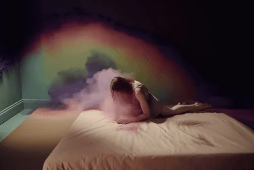 “CHRONIC"  
A Revolution of Resilient Souls


Created over seven months, from bed  

Inspired by filmmaker KEZIAI's experience with chronic illness  
Curated with Jacqui Kenny of Argleton Lane

Melancholic threads entwine with hope's embrace, grotesque dances with beauty  

Metaphorical, surreal images transcend time and bend reality  
Lost in the fog, tangled in hair and sheets, head ablaze, trapped in a vice  

Coding language with AI, chronic realities find solace in creative dreams


all 1/1's